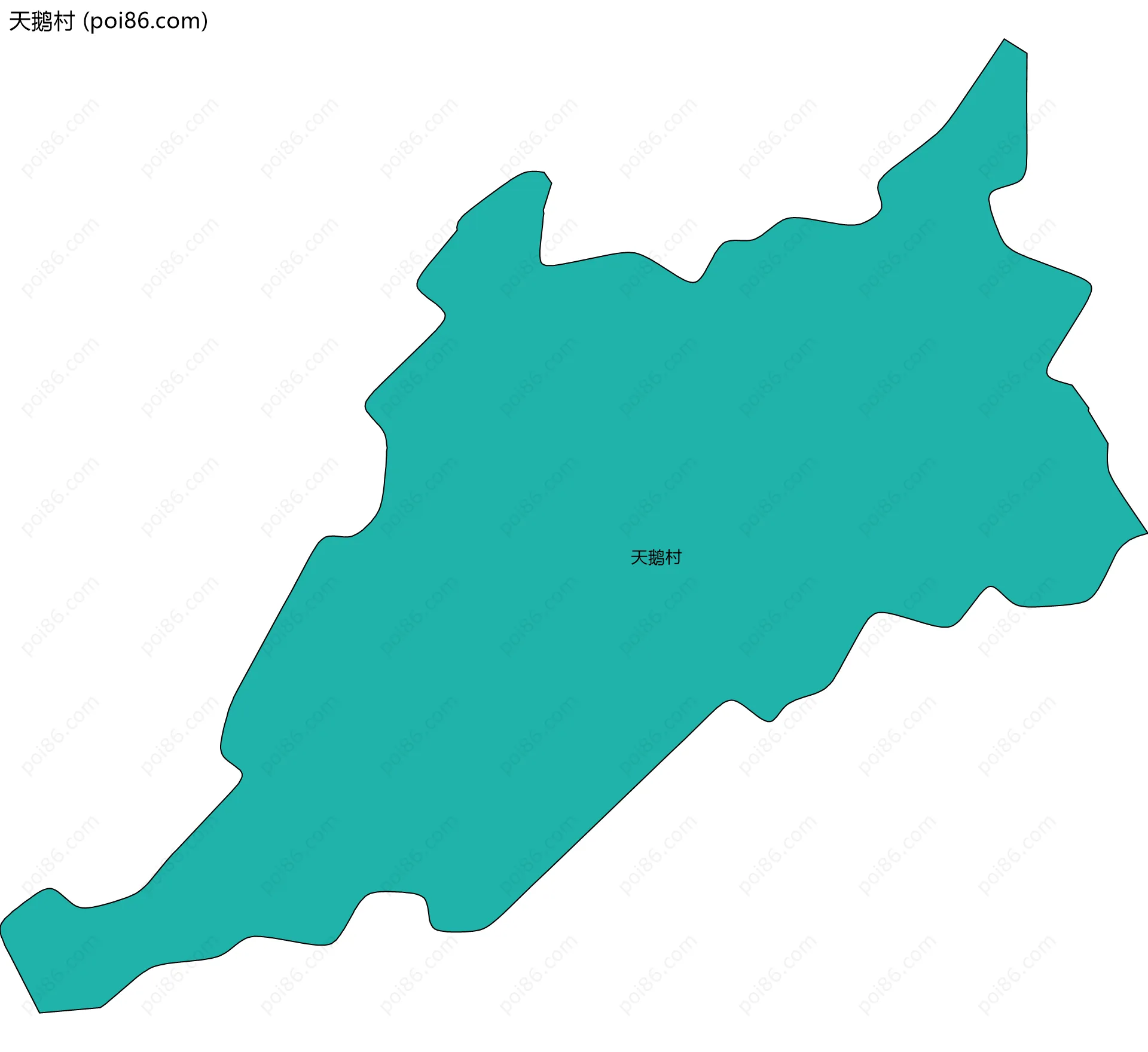 天鹅村边界地图