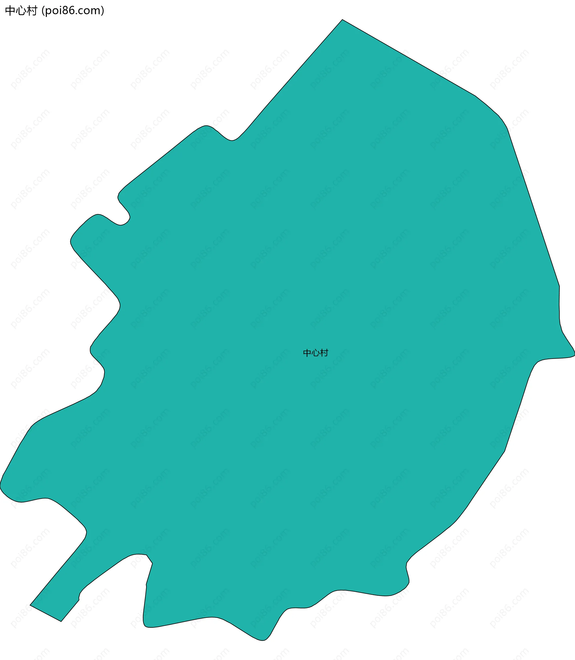中心村边界地图
