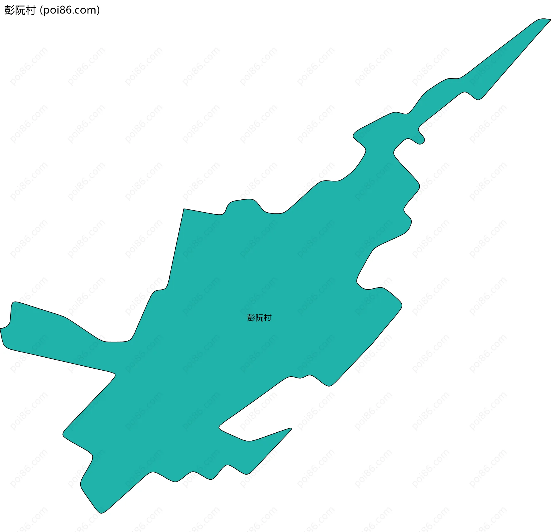 彭阮村边界地图