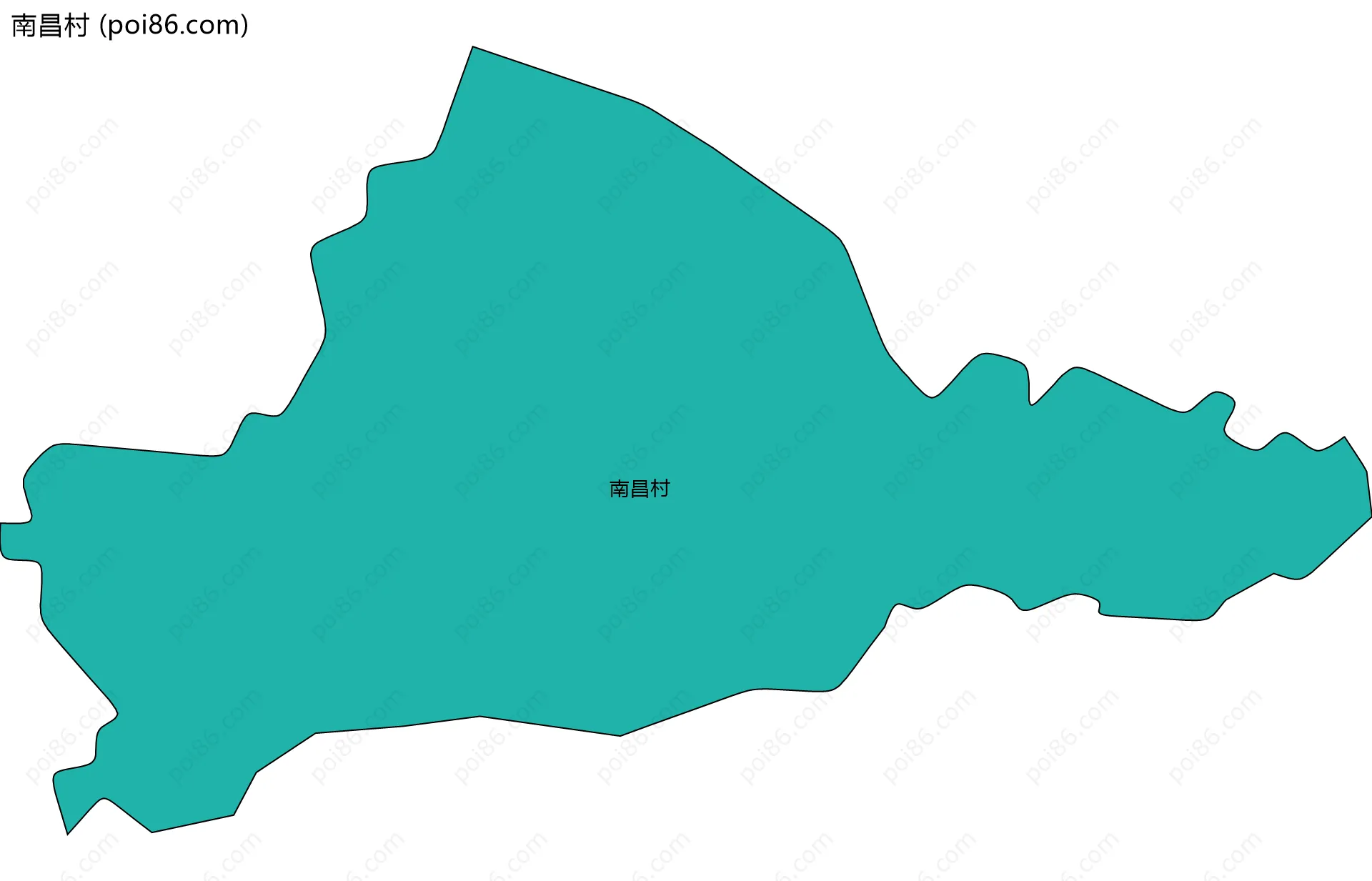 南昌村边界地图