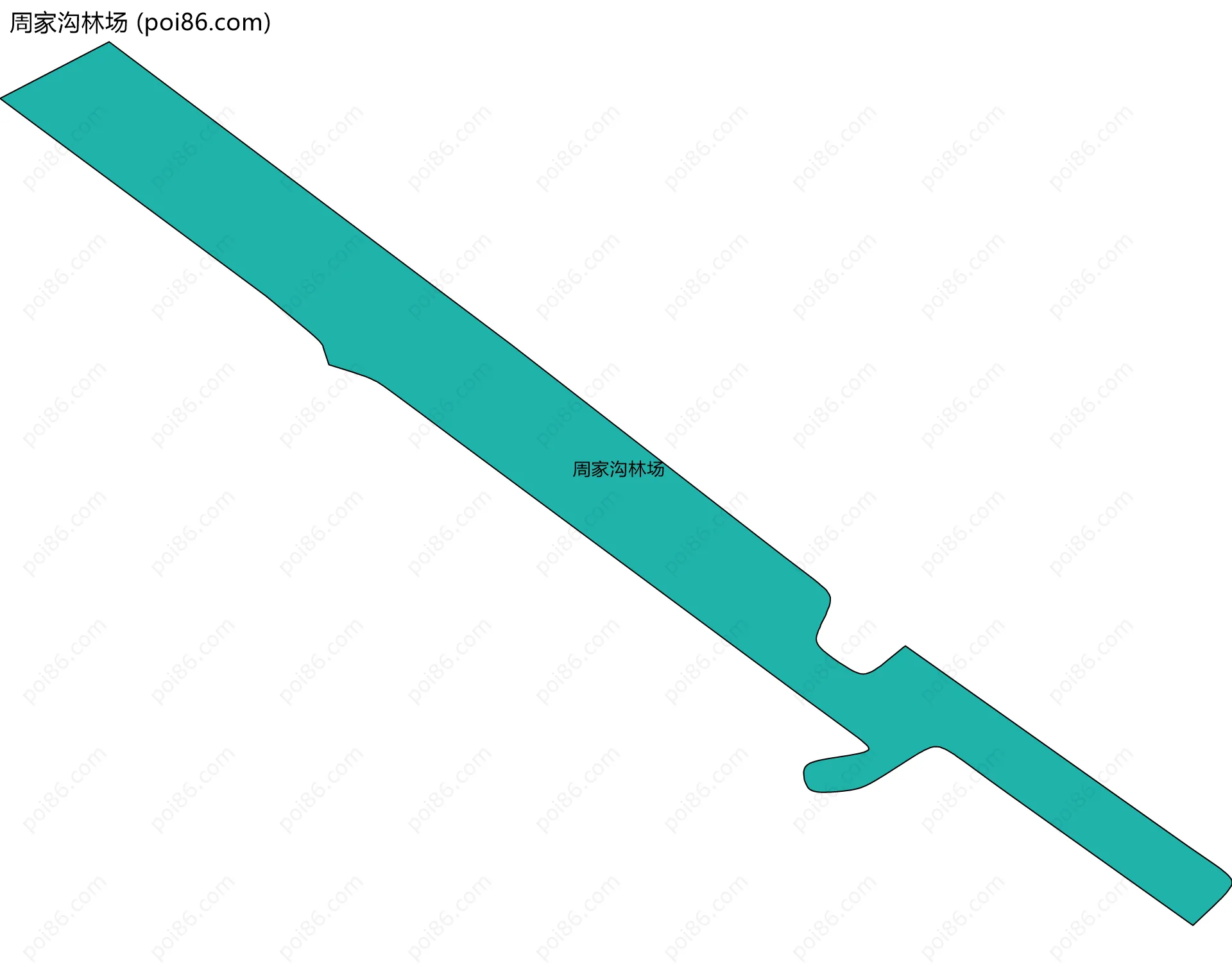 周家沟林场边界地图