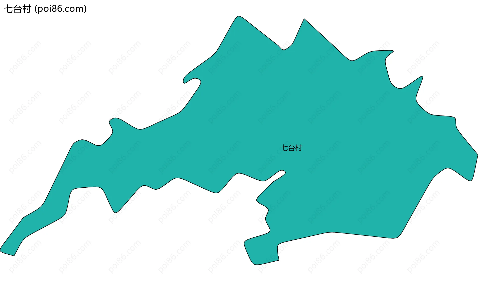 七台村边界地图
