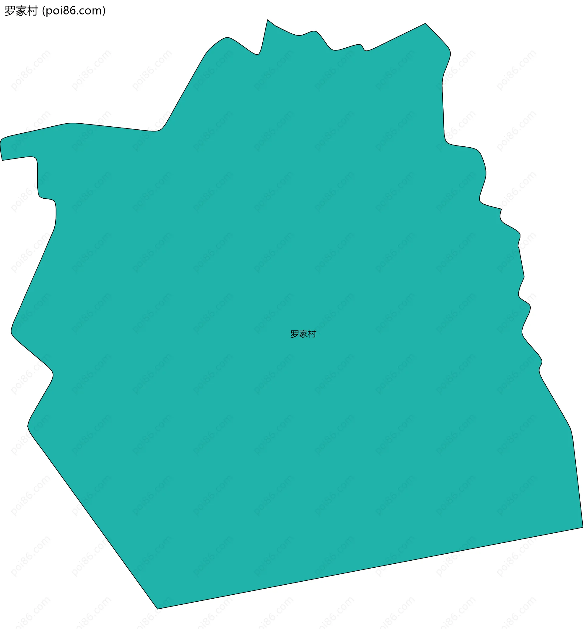 罗家村边界地图