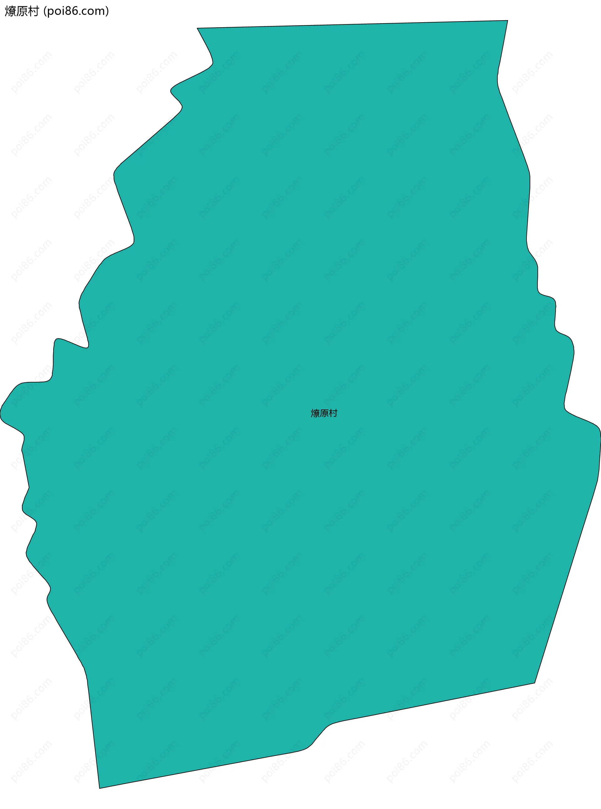 燎原村边界地图