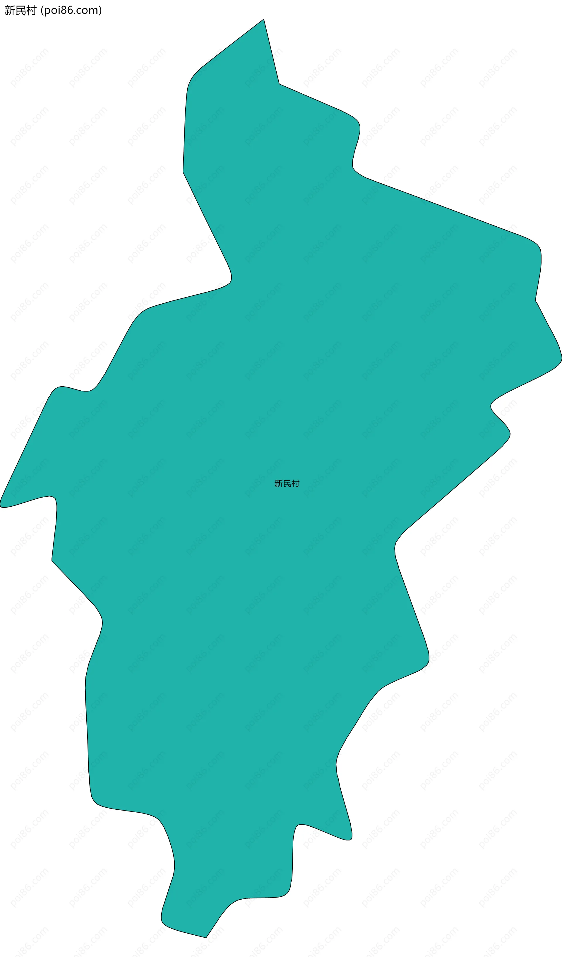 新民村边界地图