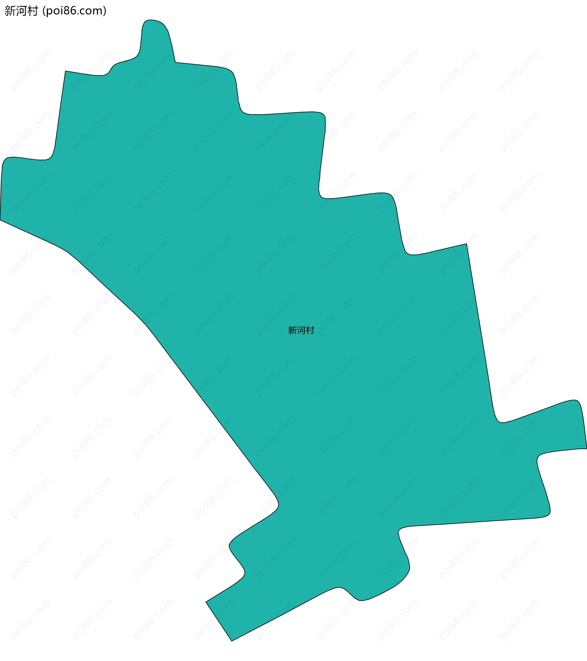 新河村边界地图