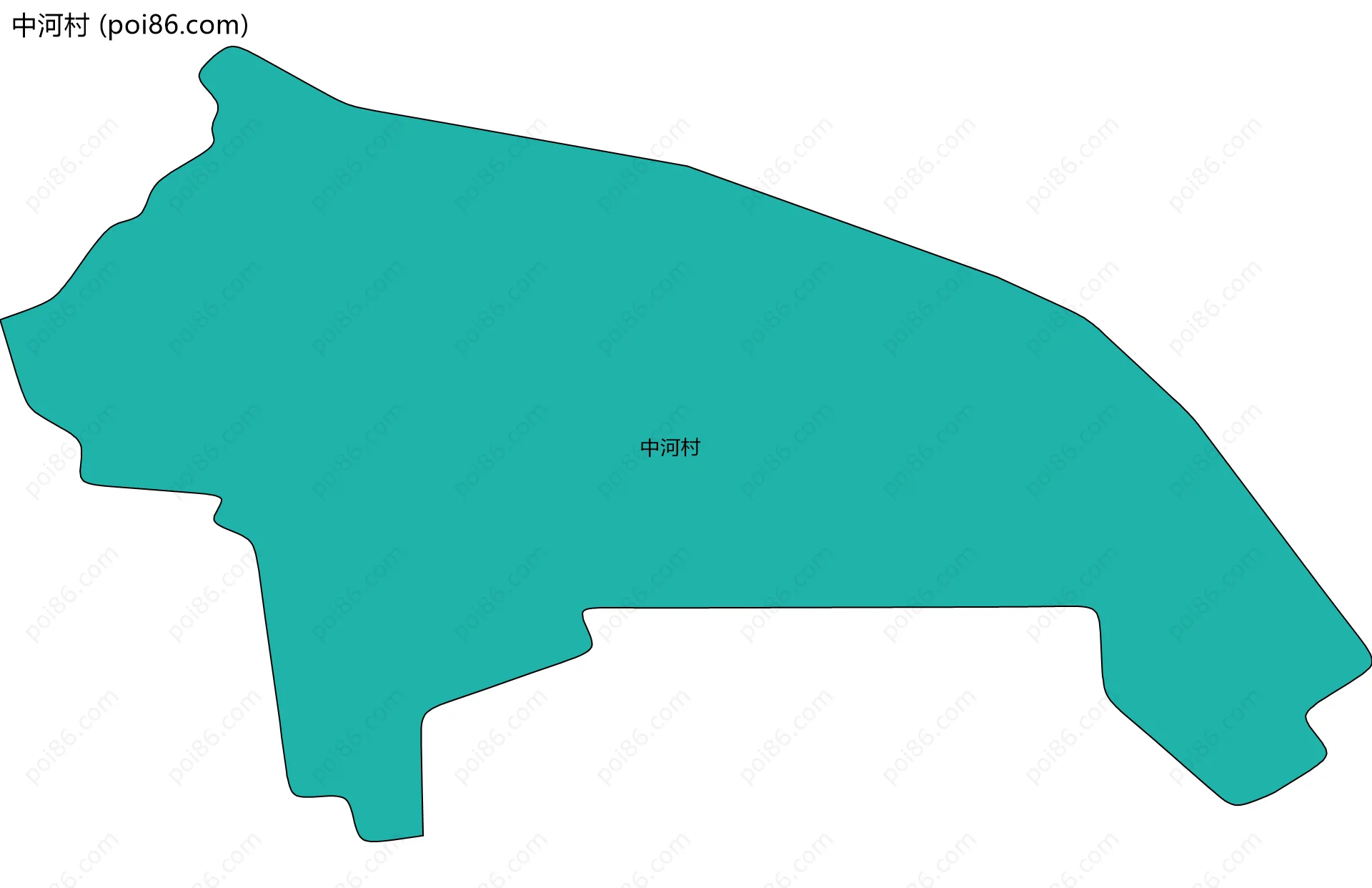 中河村边界地图