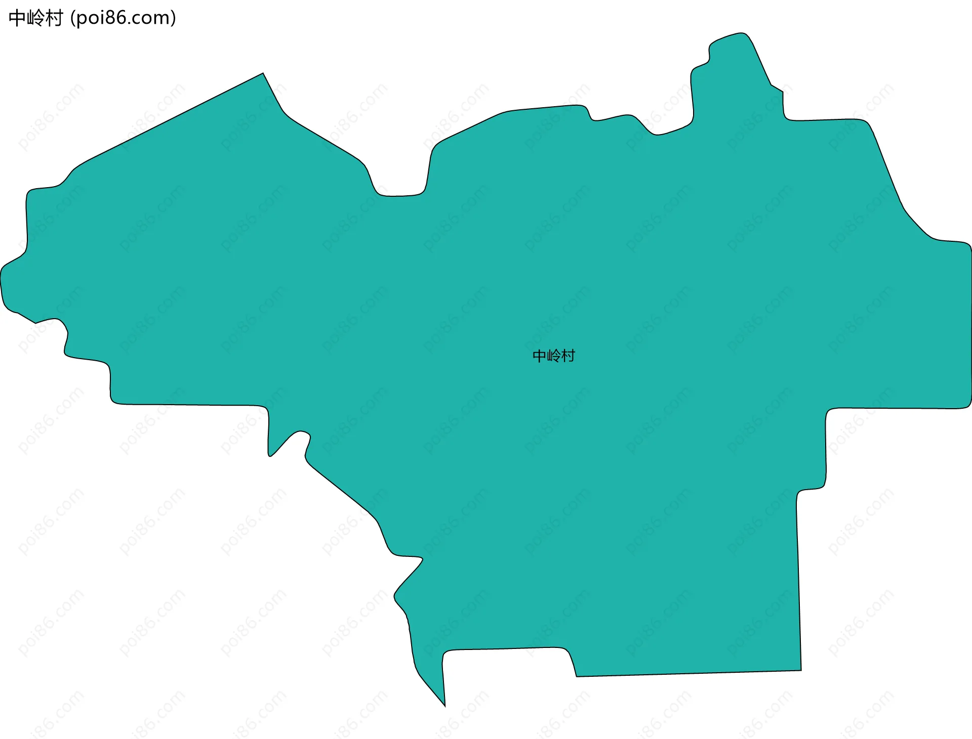 中岭村边界地图