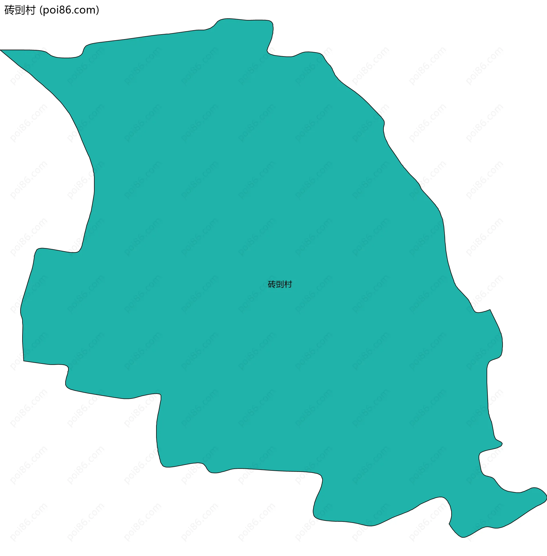 砖剅村边界地图