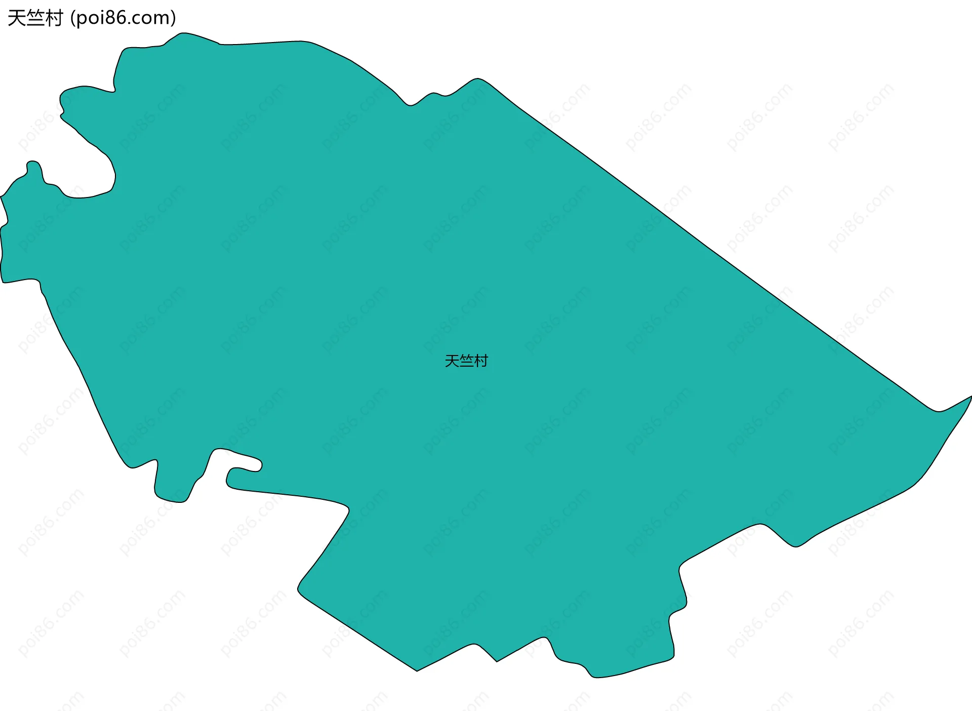 天竺村边界地图