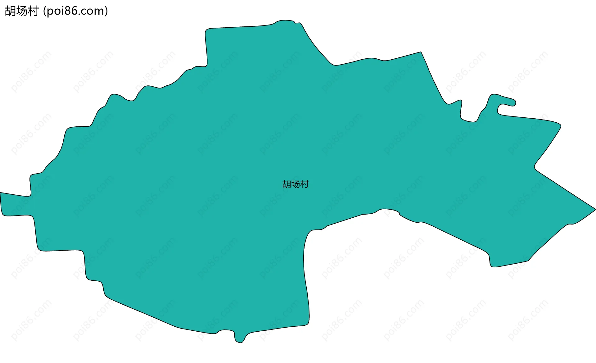 胡场村边界地图