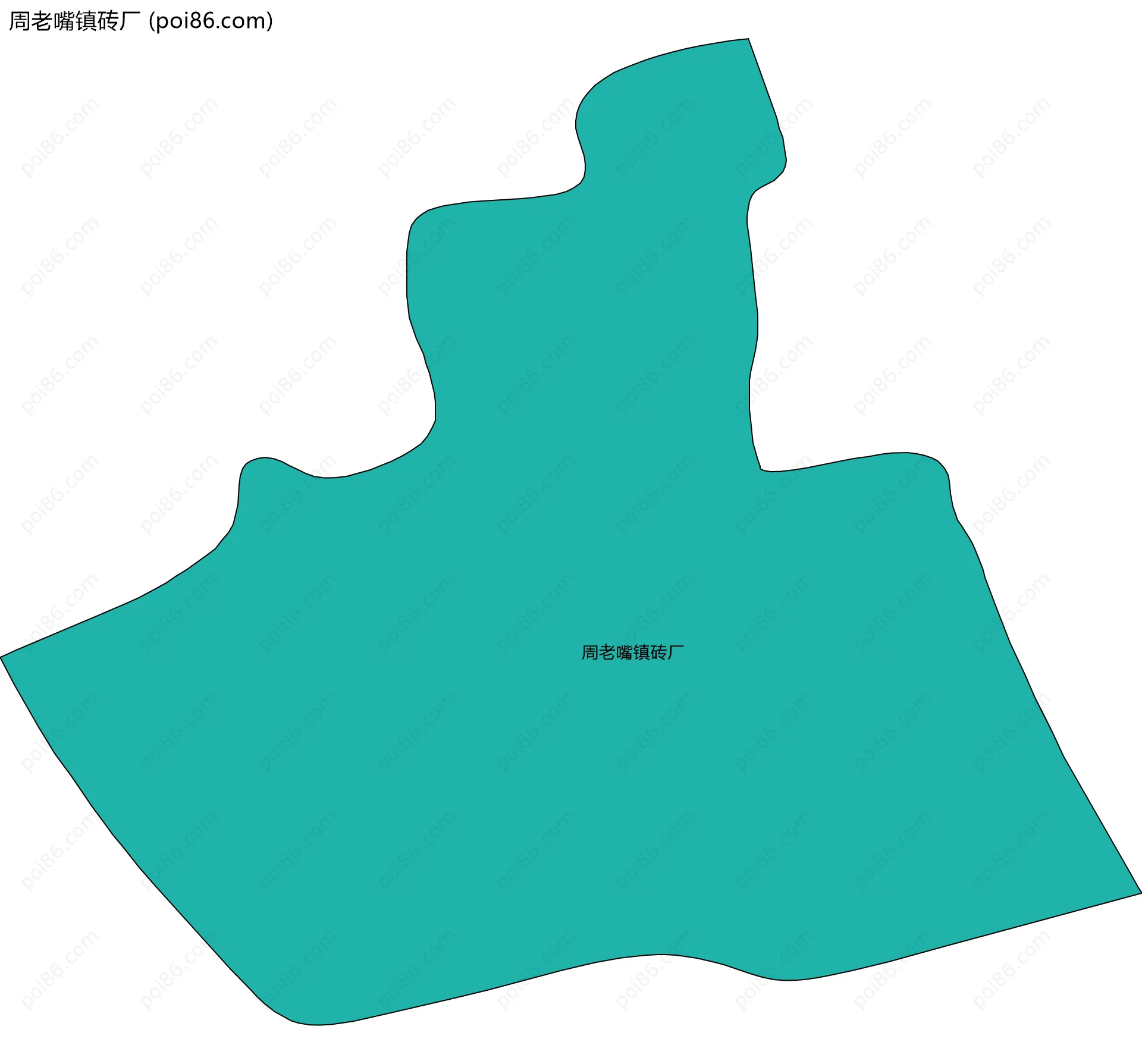 周老嘴镇砖厂边界地图