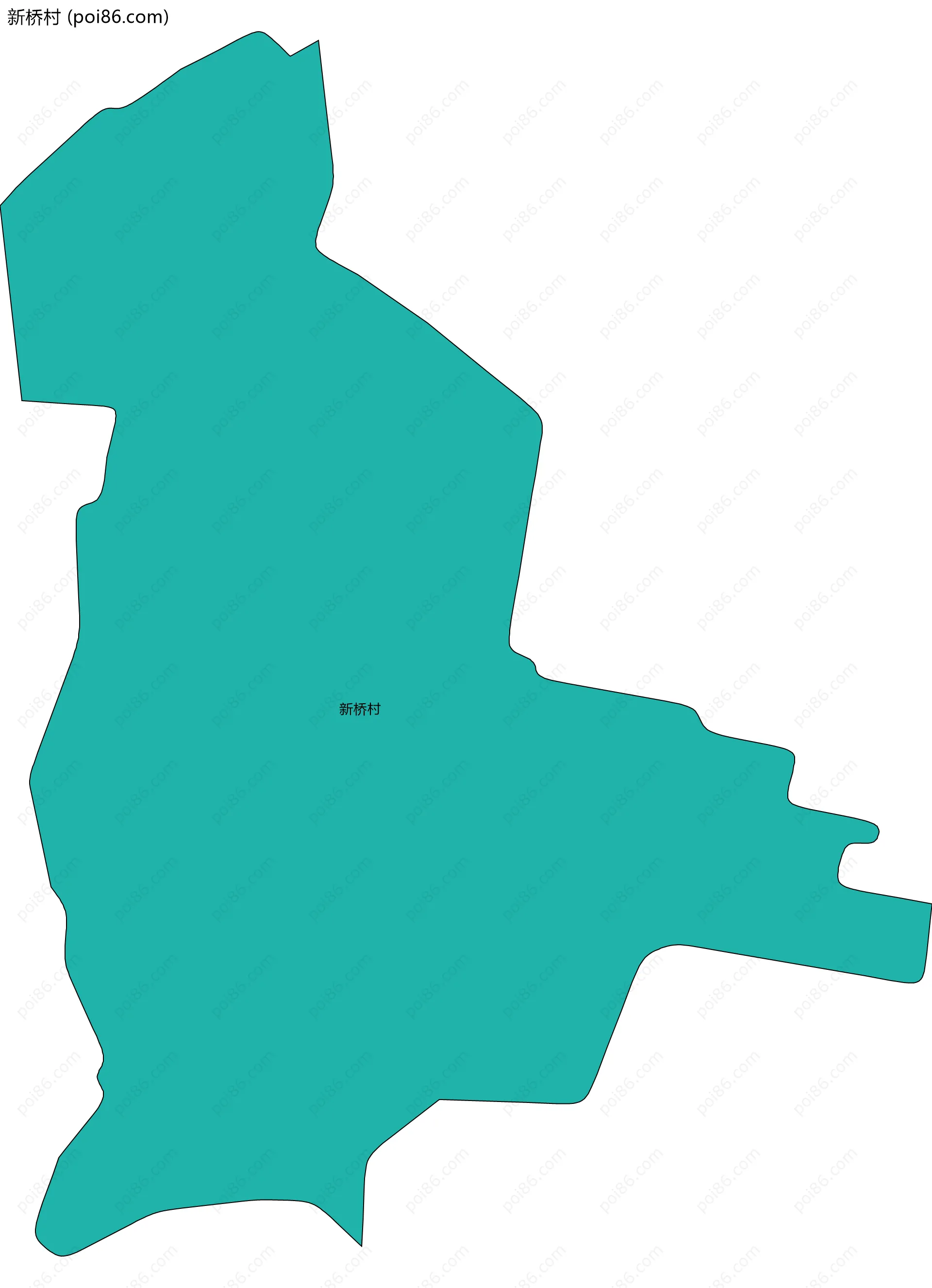 新桥村边界地图