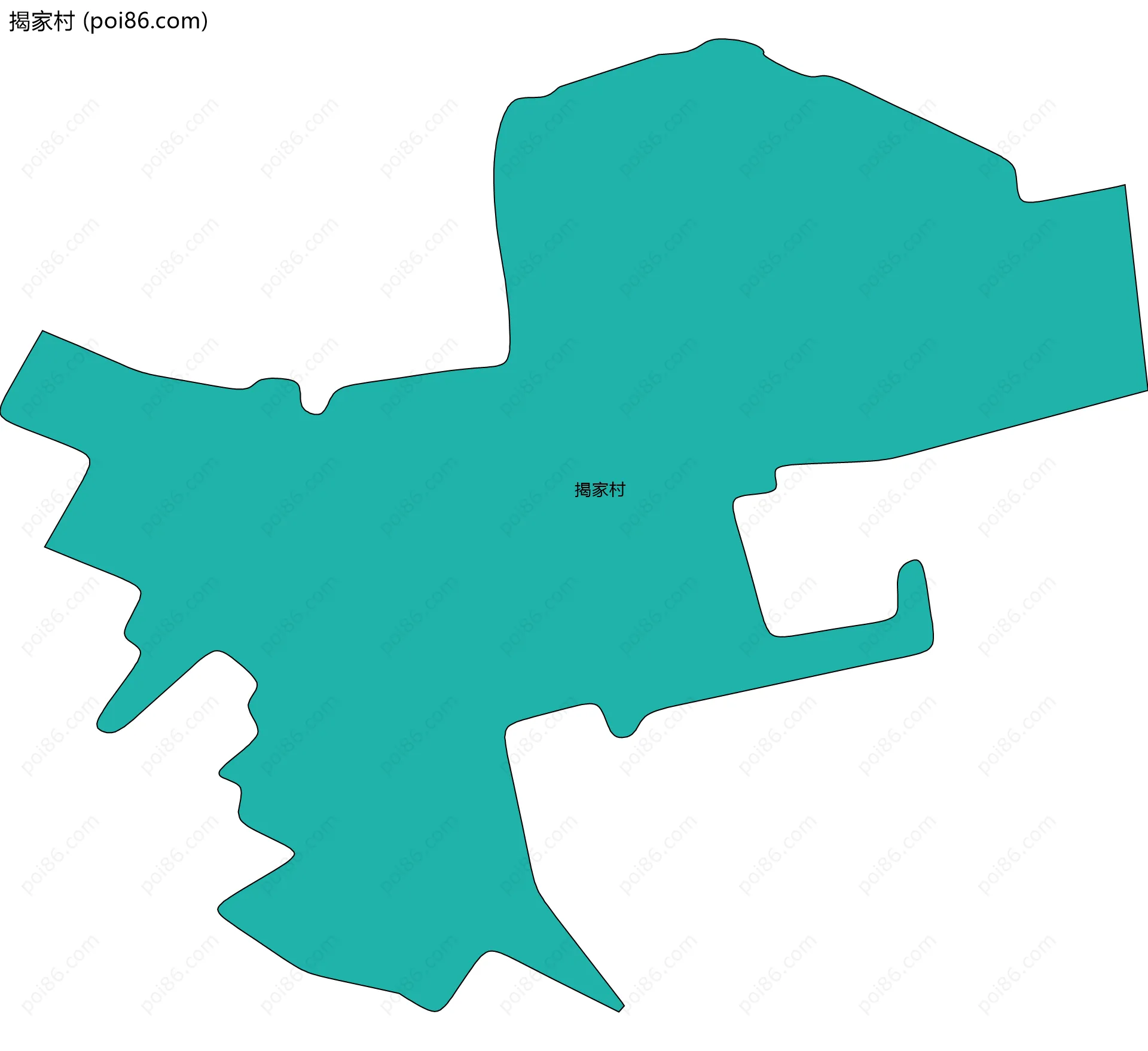 揭家村边界地图