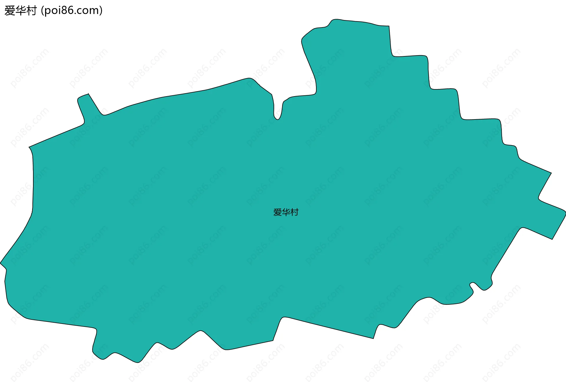 爱华村边界地图