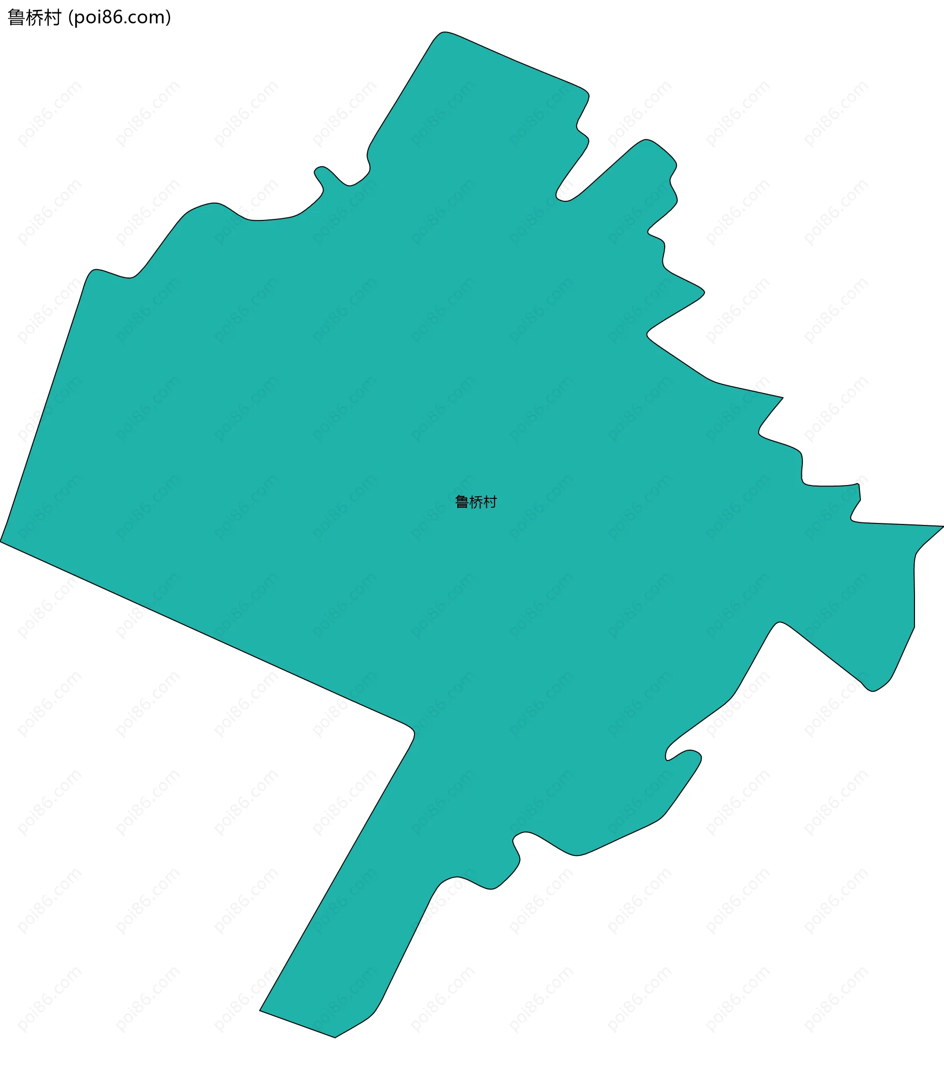 鲁桥村边界地图