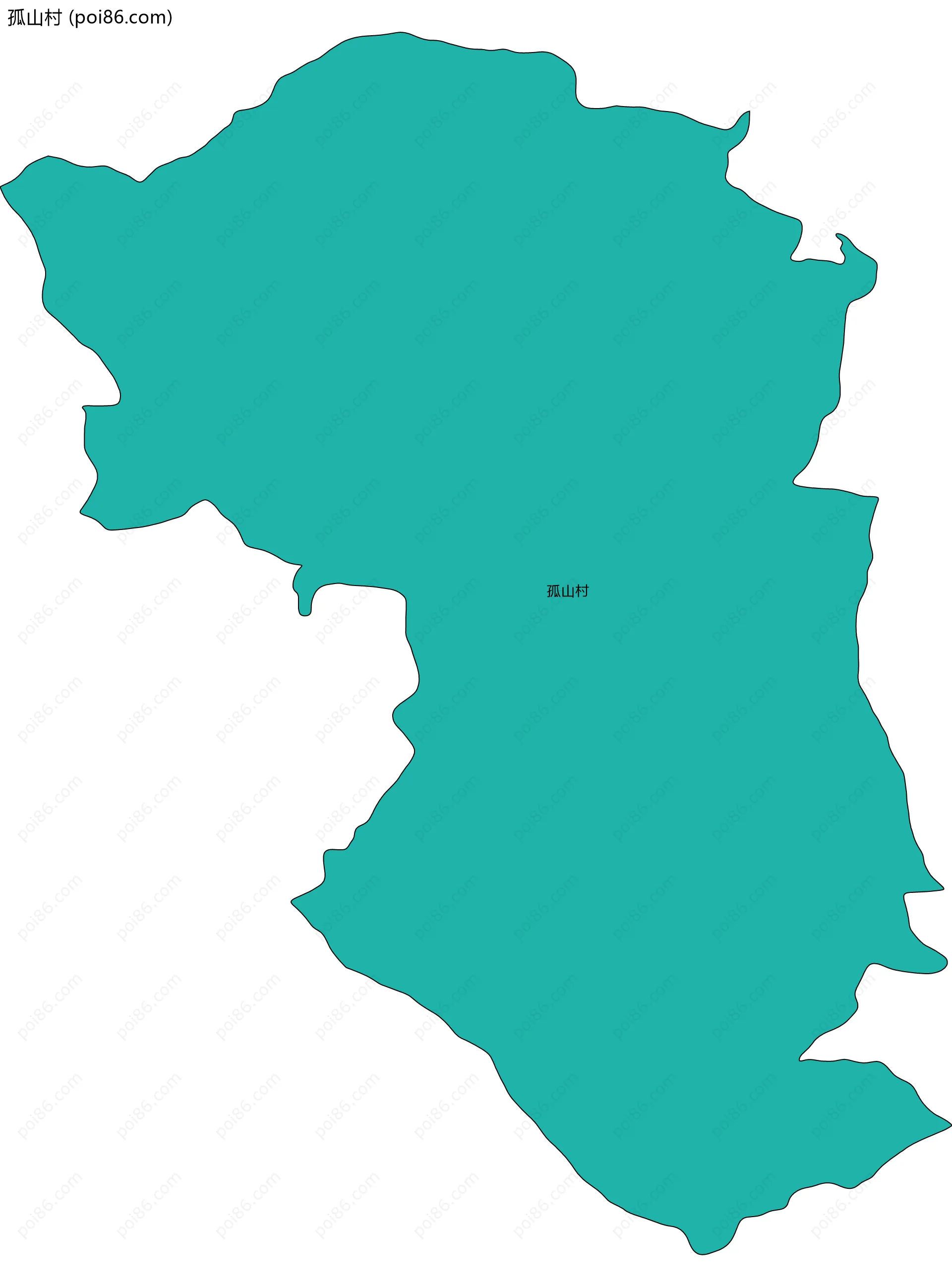 孤山村边界地图