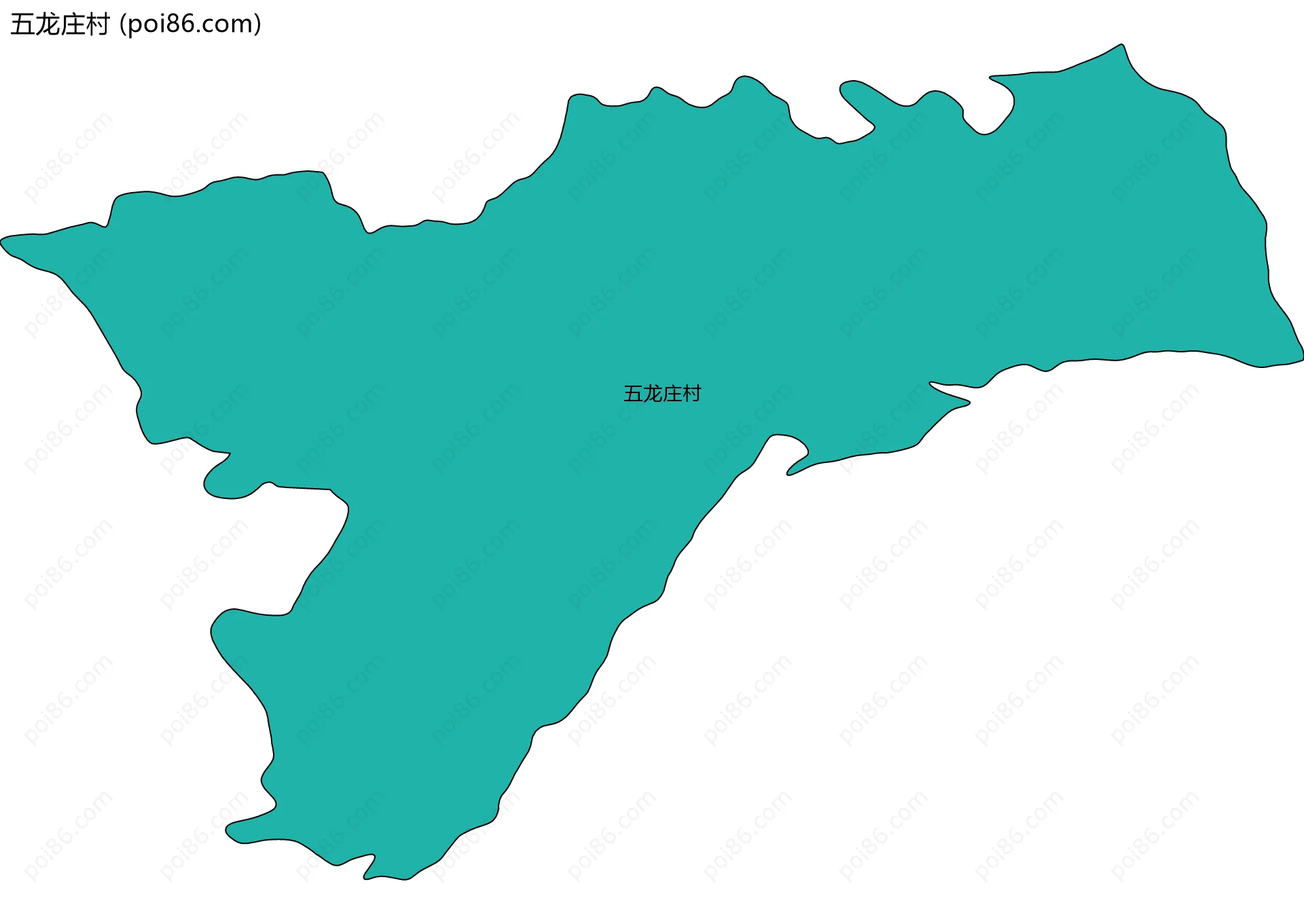 五龙庄村边界地图