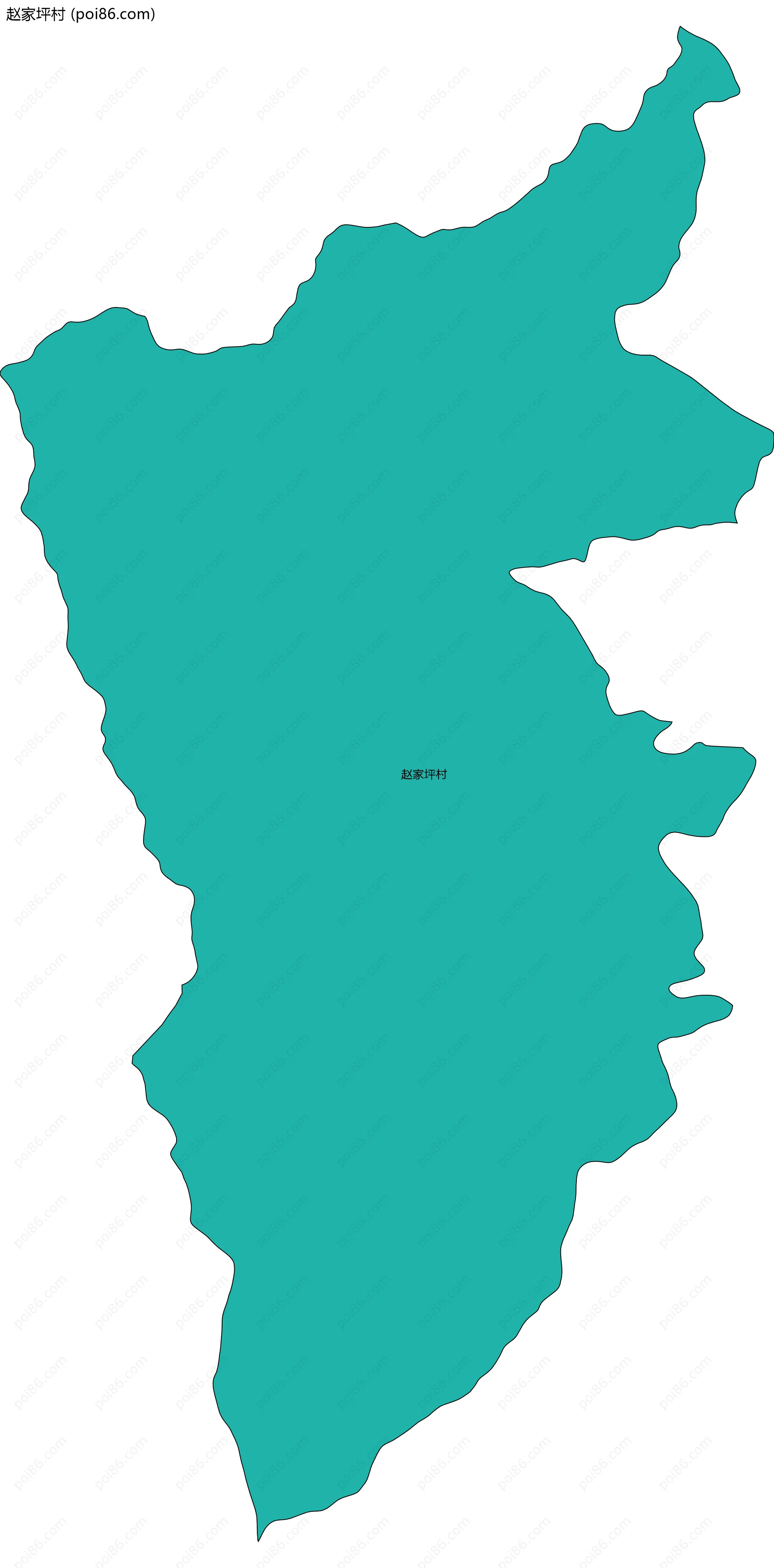 赵家坪村边界地图