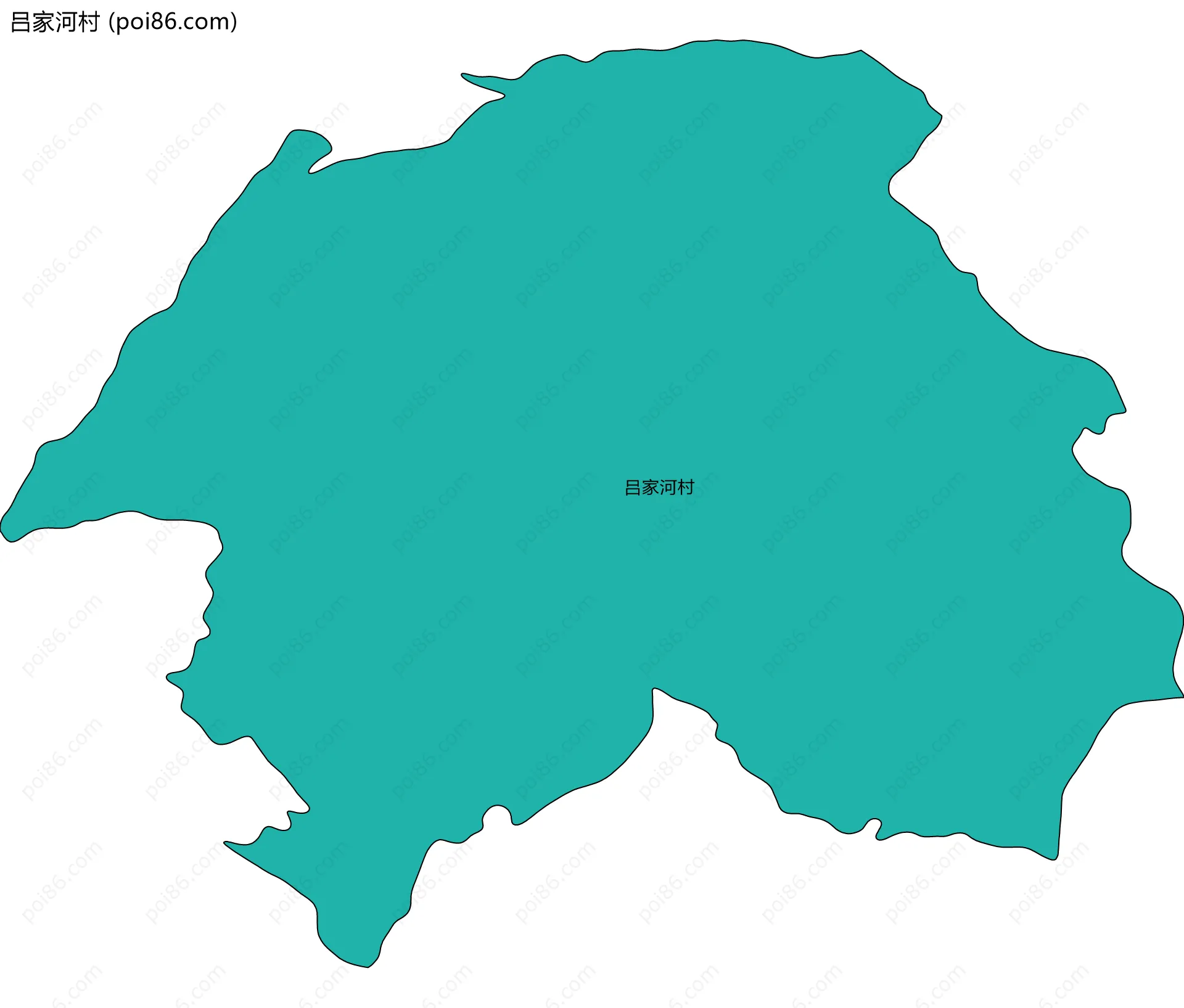 吕家河村边界地图