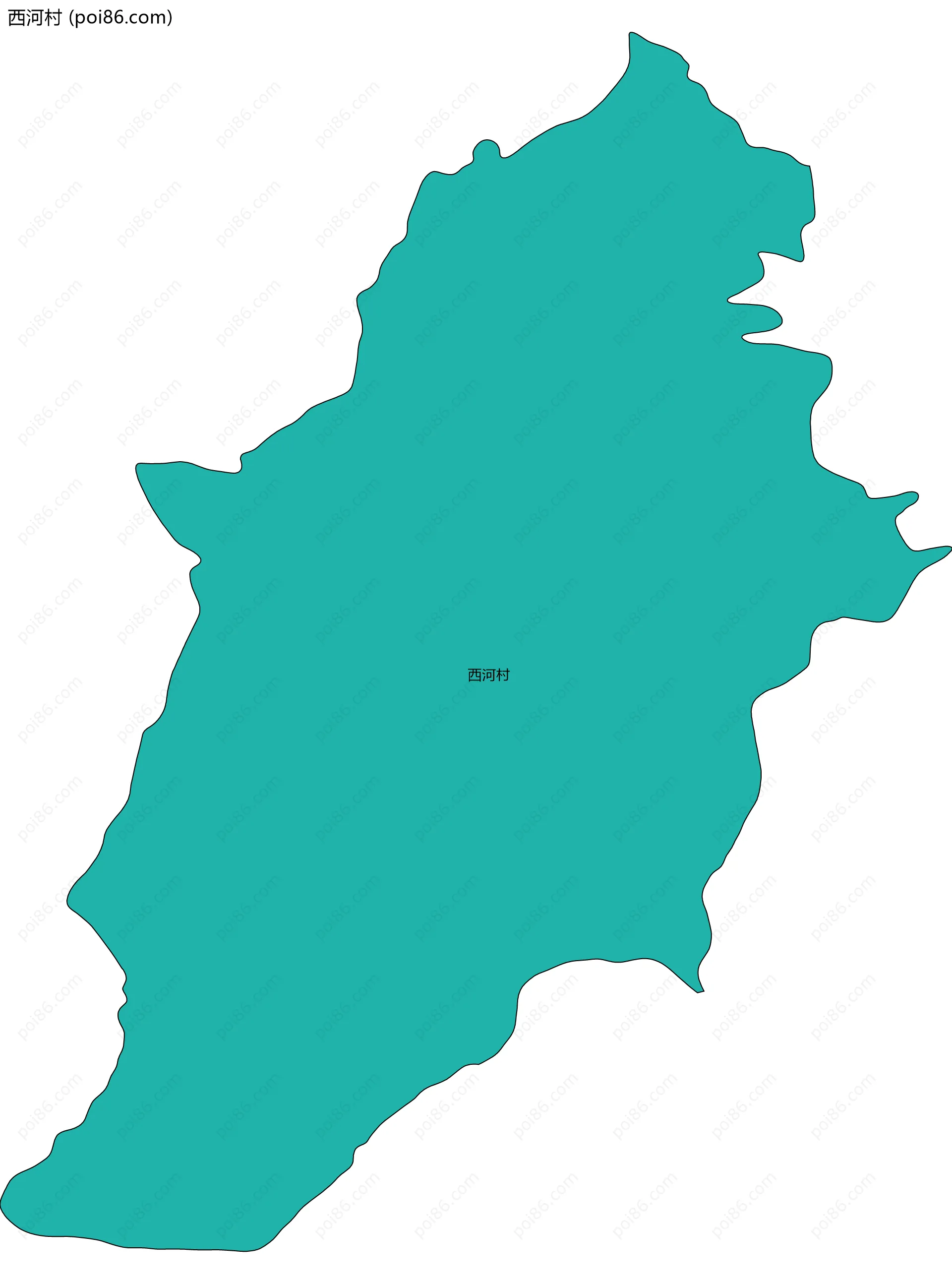 西河村边界地图