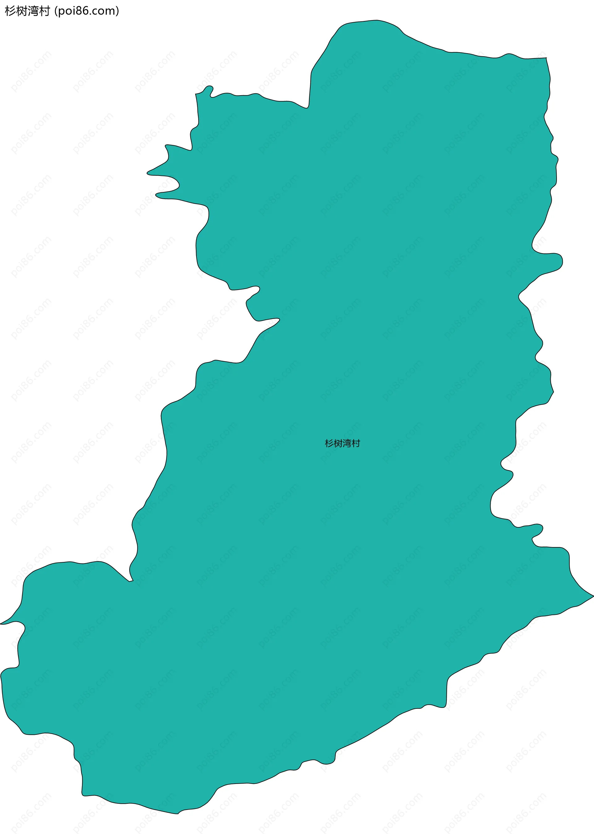 杉树湾村边界地图