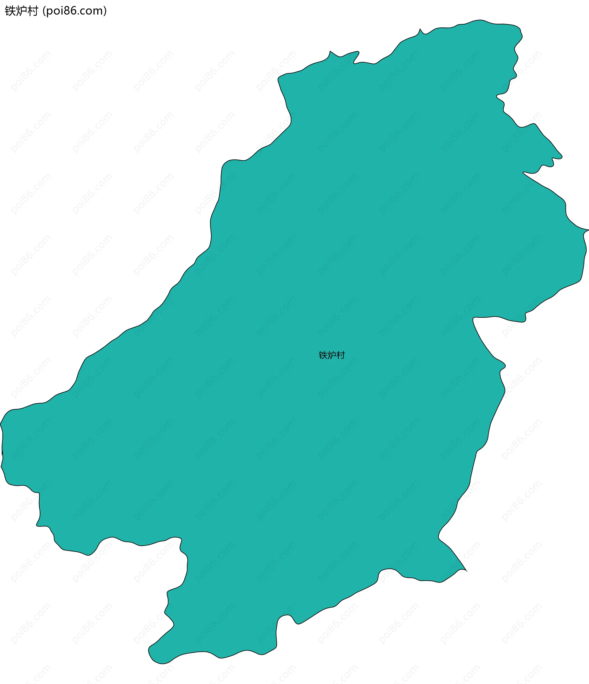 铁炉村边界地图