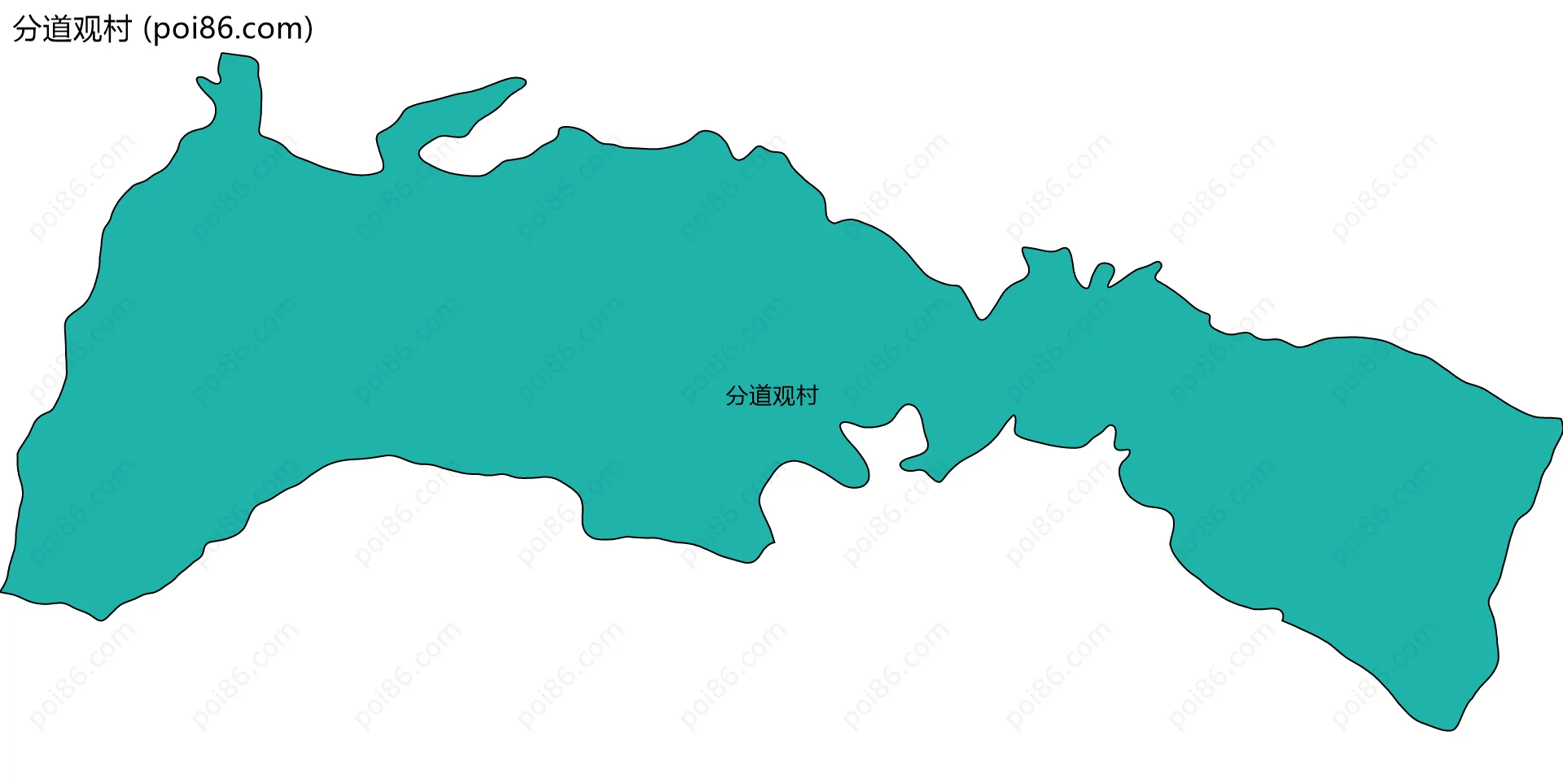 分道观村边界地图