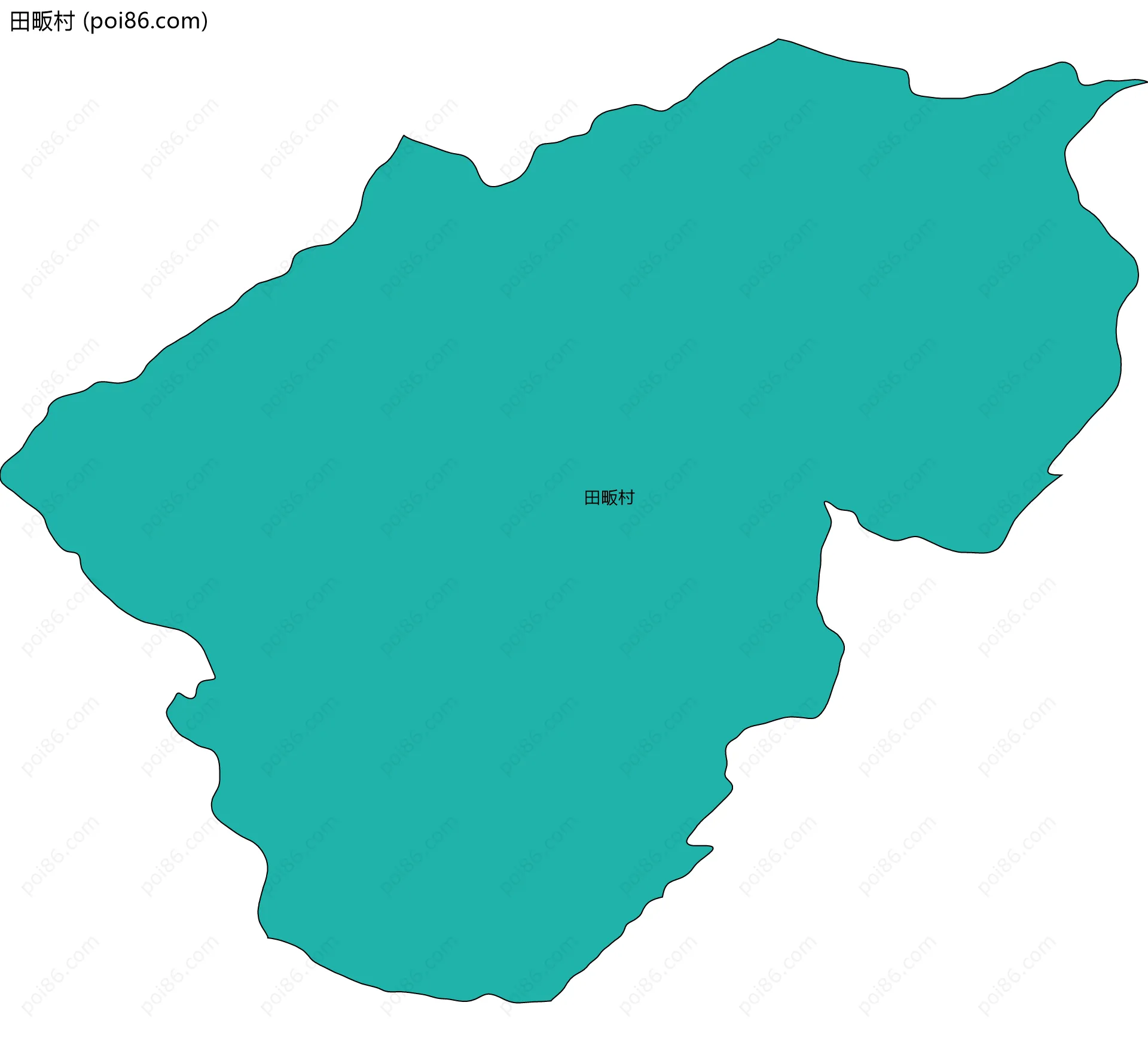 田畈村边界地图