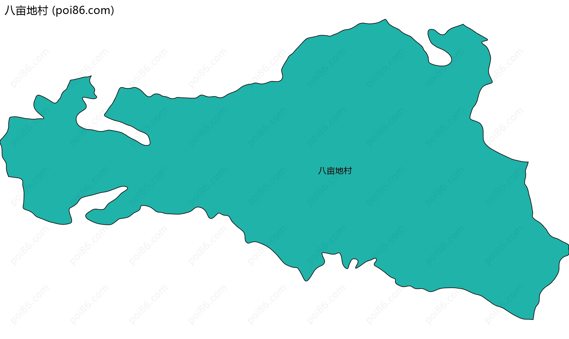 八亩地村边界地图