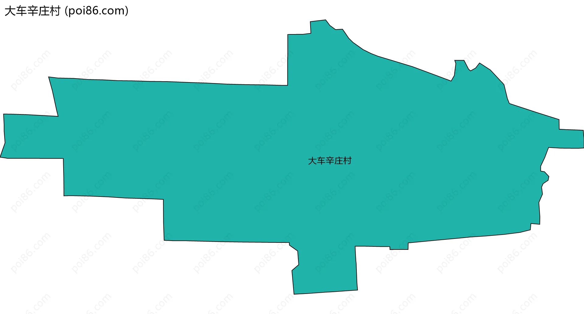 大车辛庄村边界地图