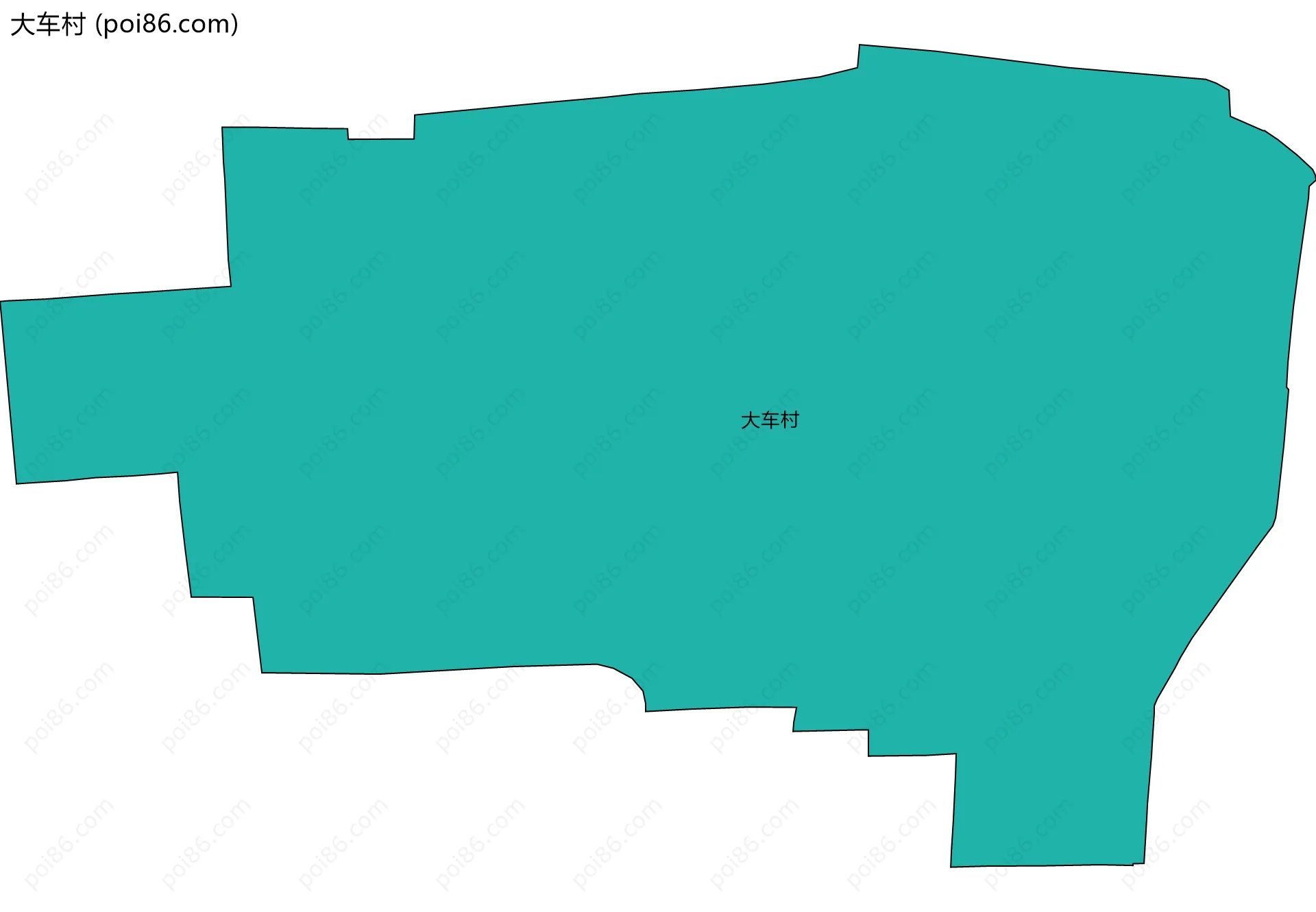大车村边界地图