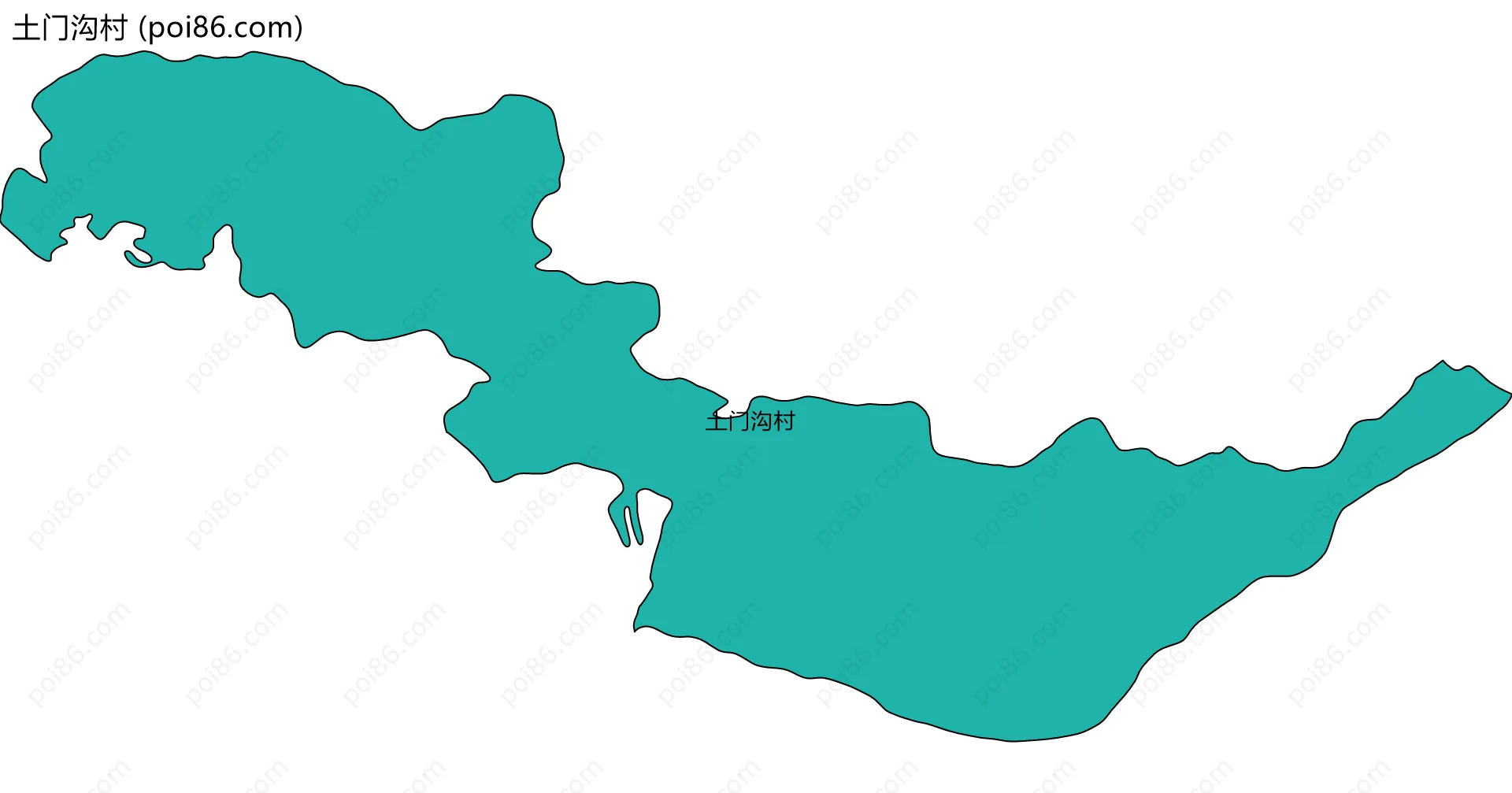 土门沟村边界地图