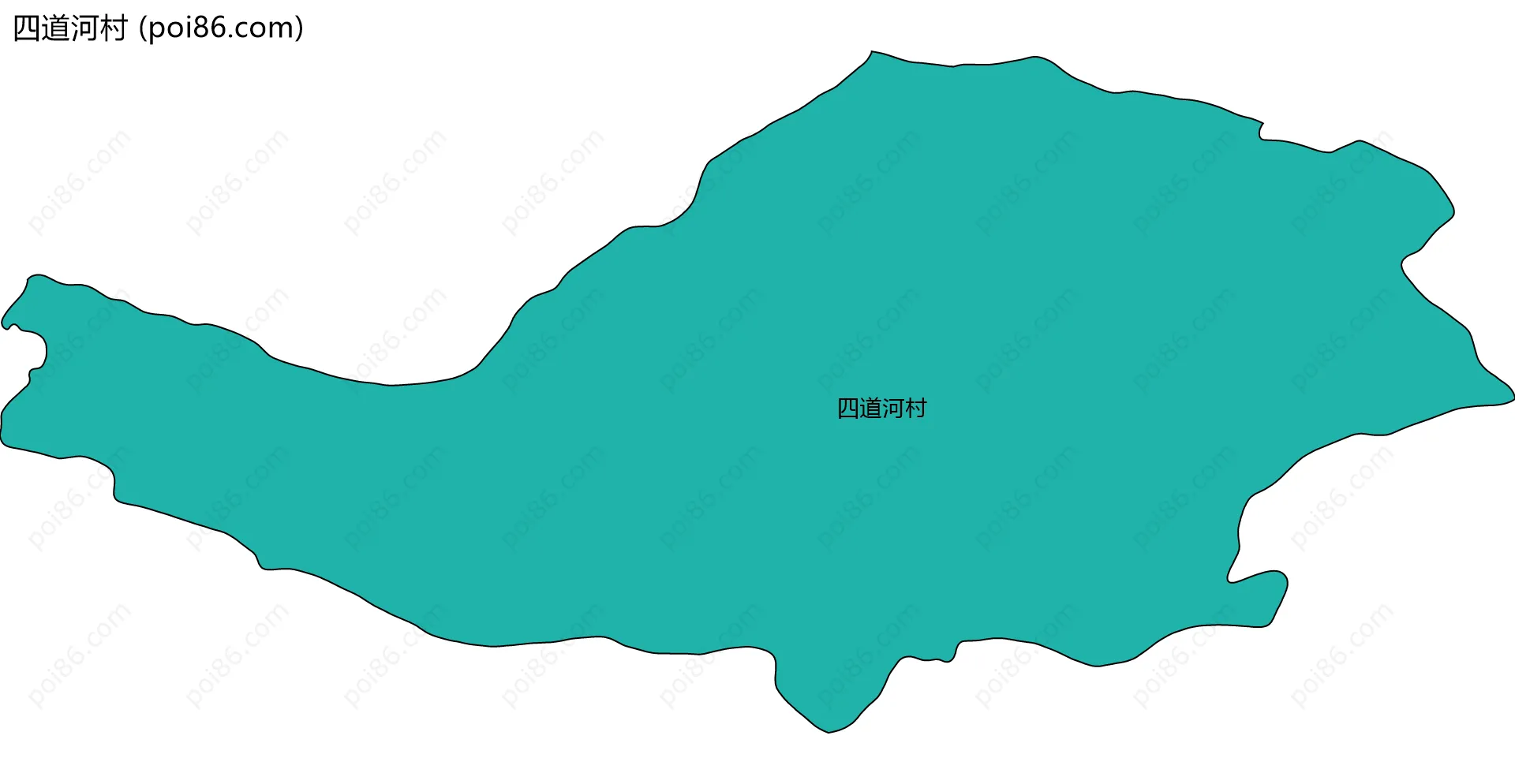 四道河村边界地图