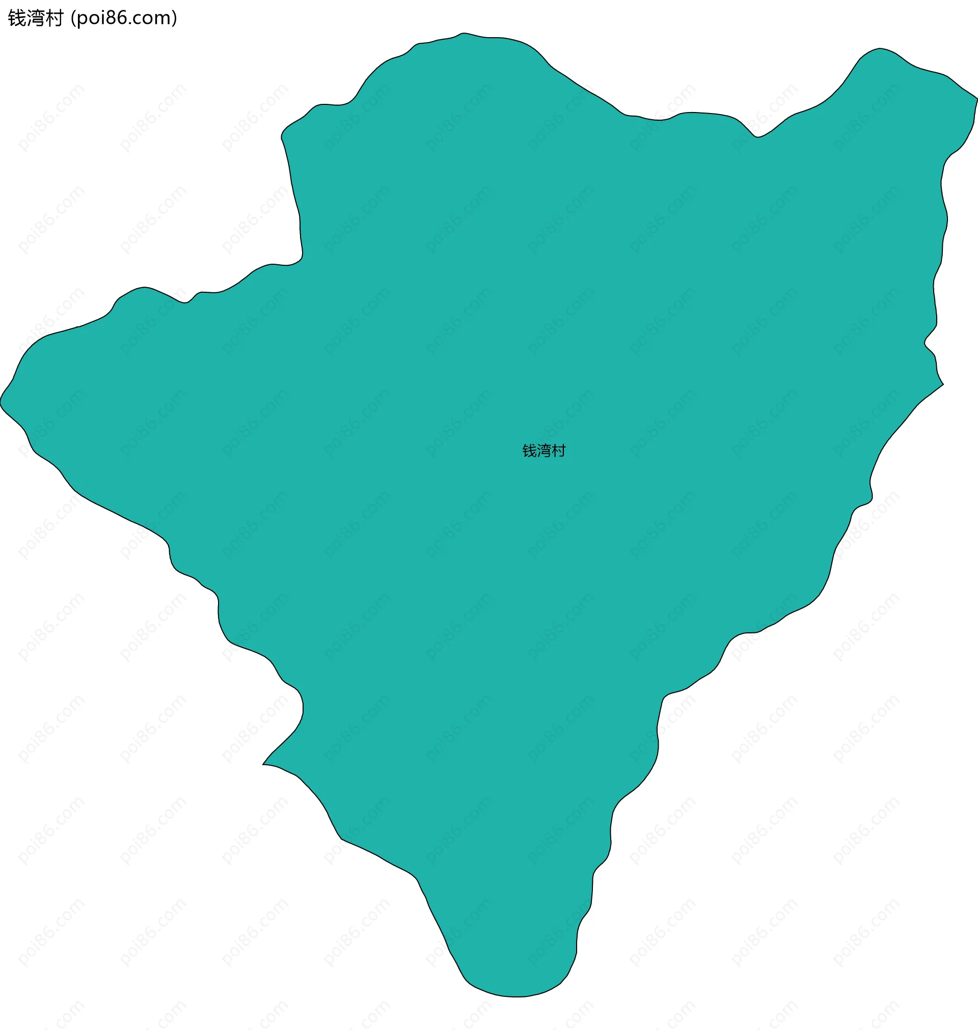 钱湾村边界地图