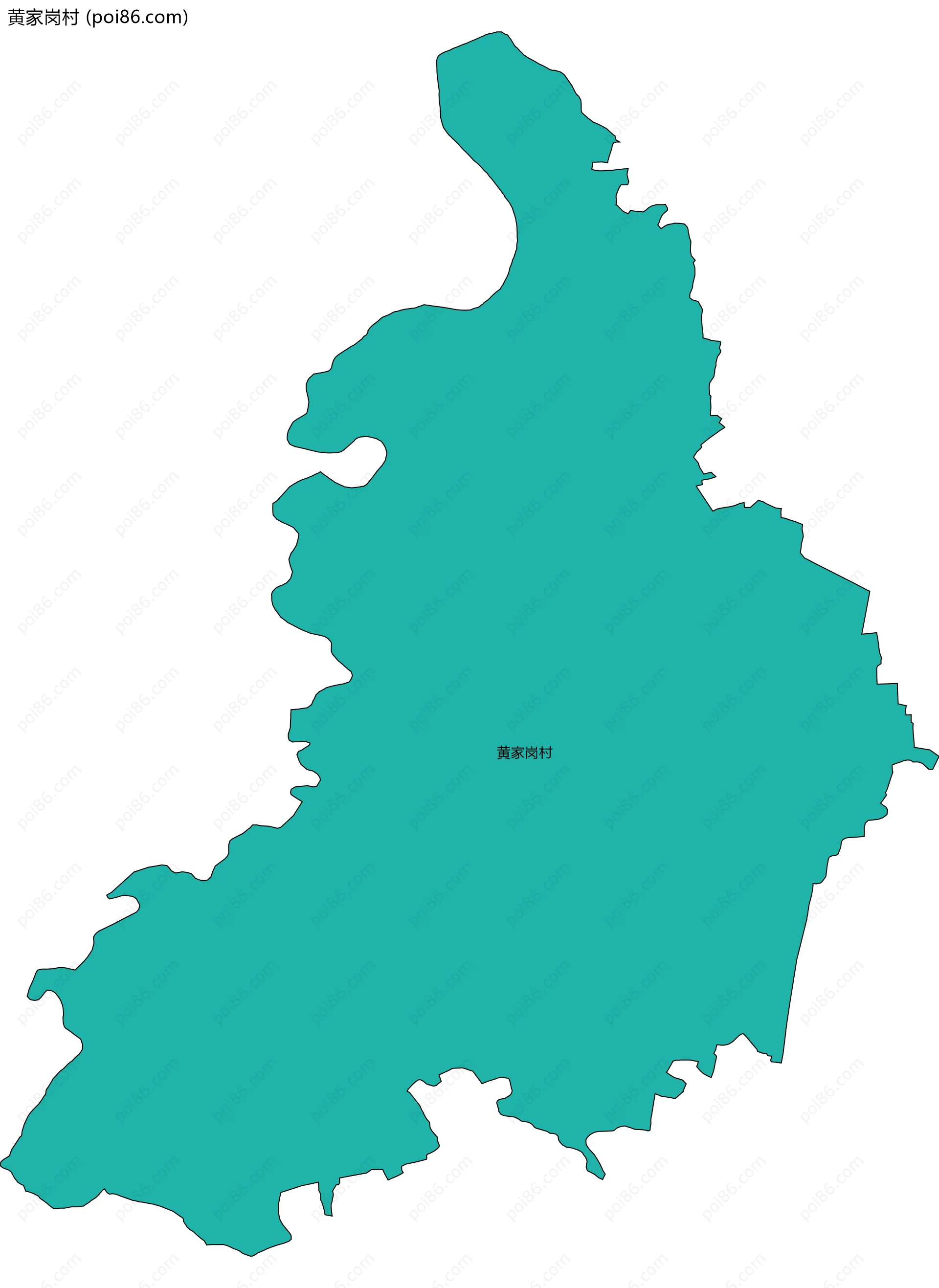 黄家岗村边界地图