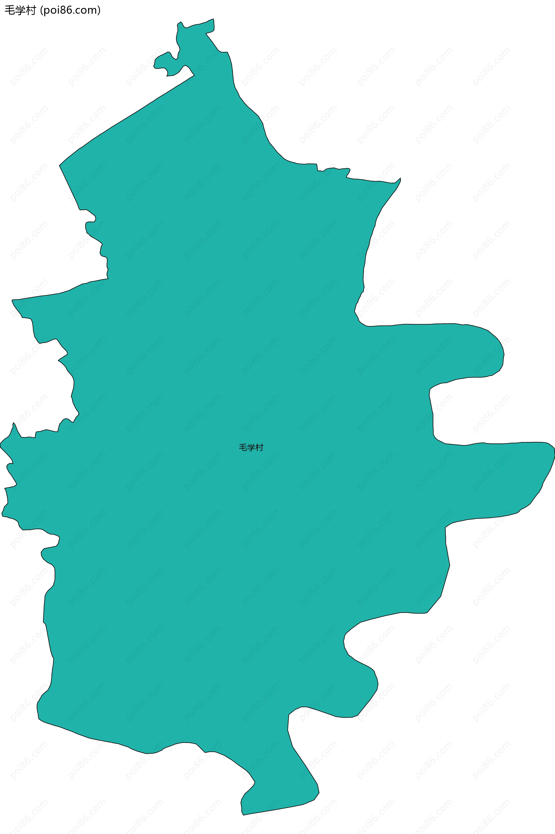 毛学村边界地图