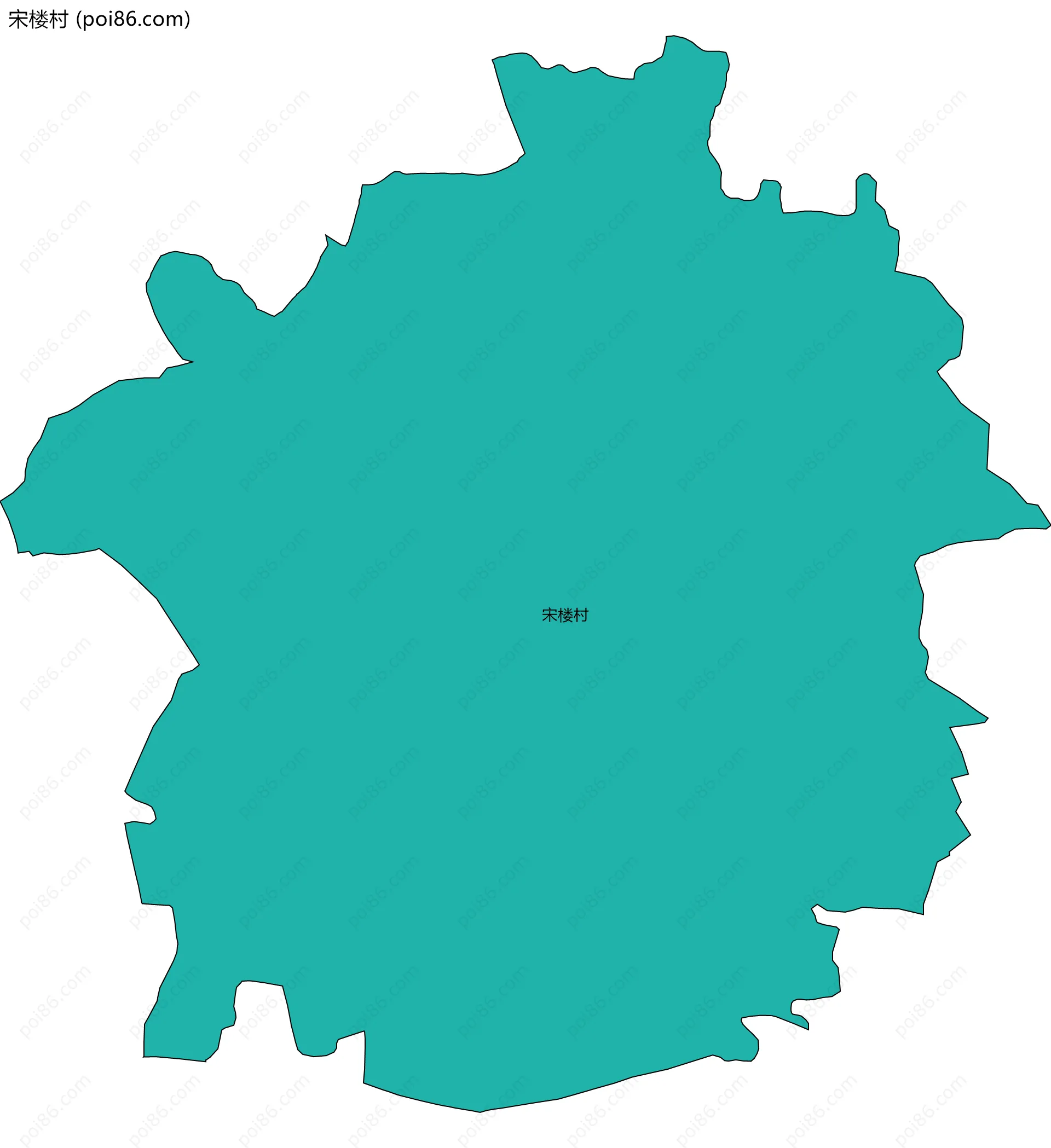 宋楼村边界地图