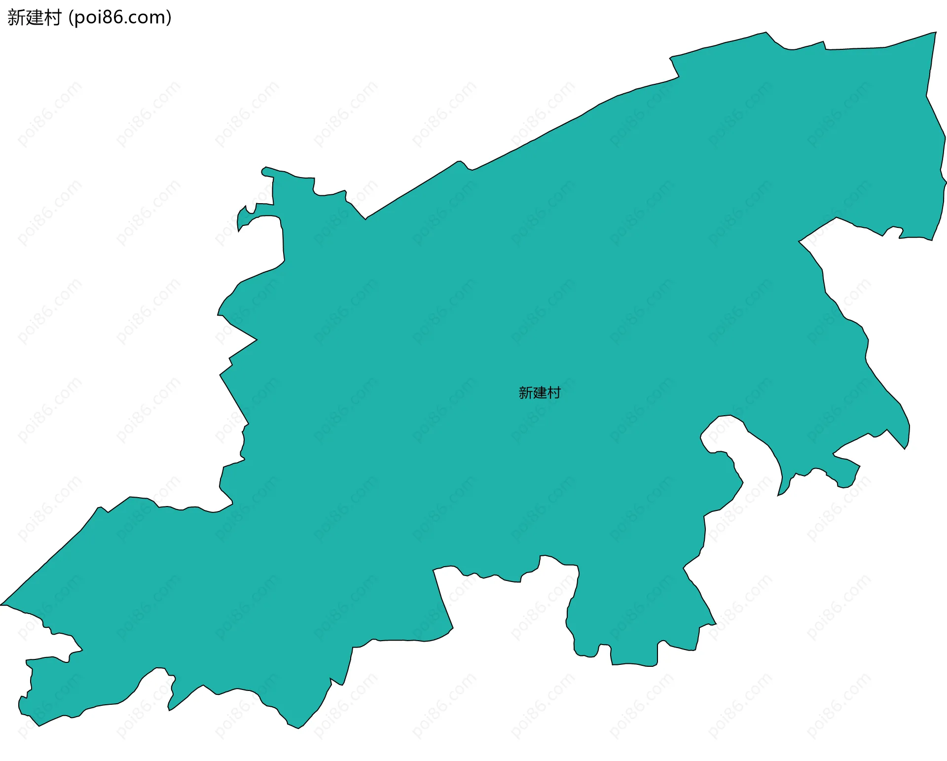 新建村边界地图