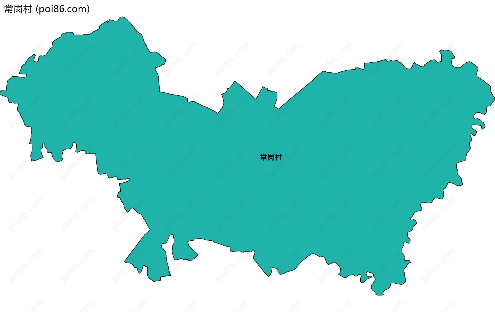常岗村边界地图