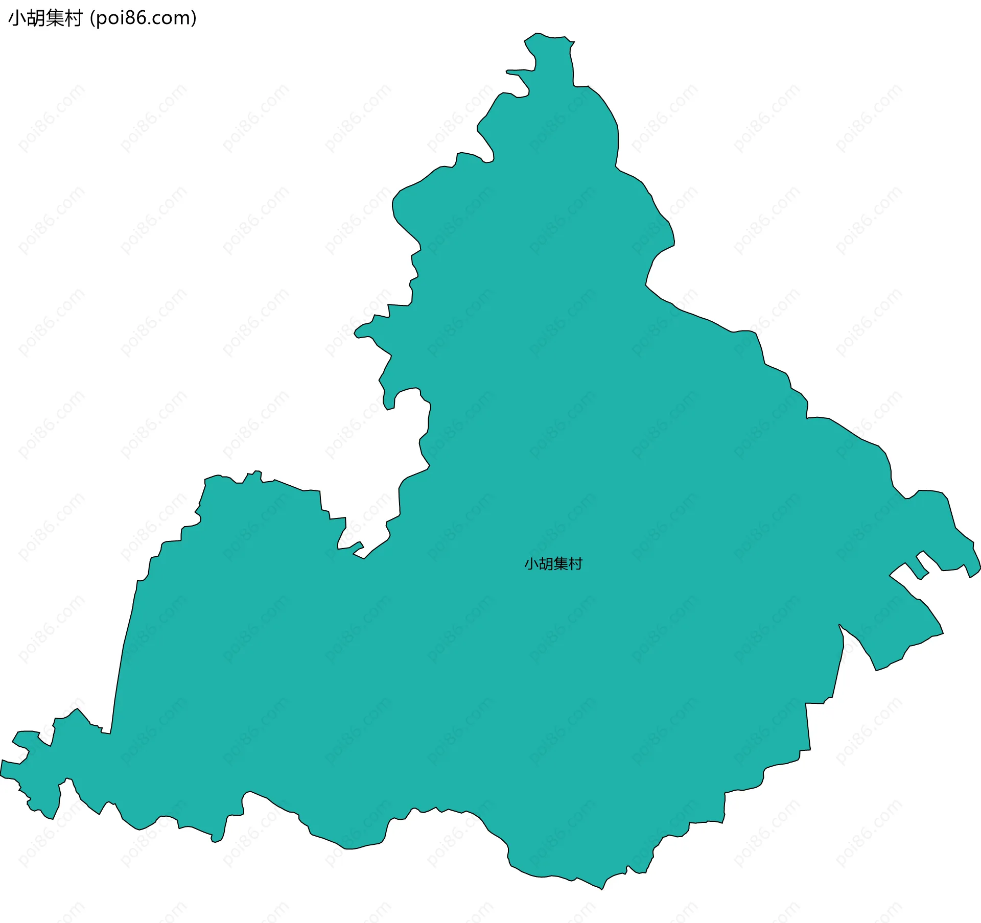 小胡集村边界地图