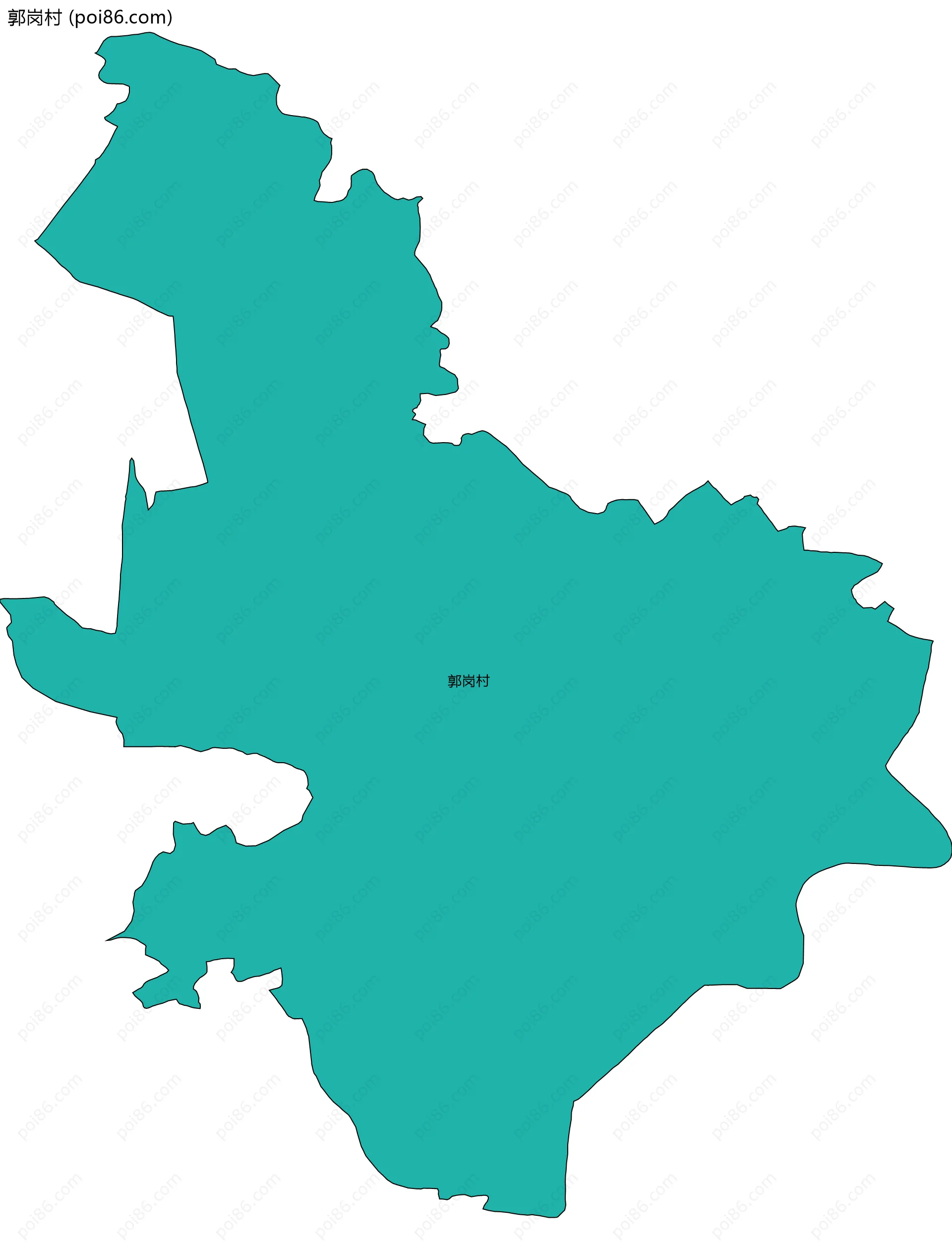郭岗村边界地图