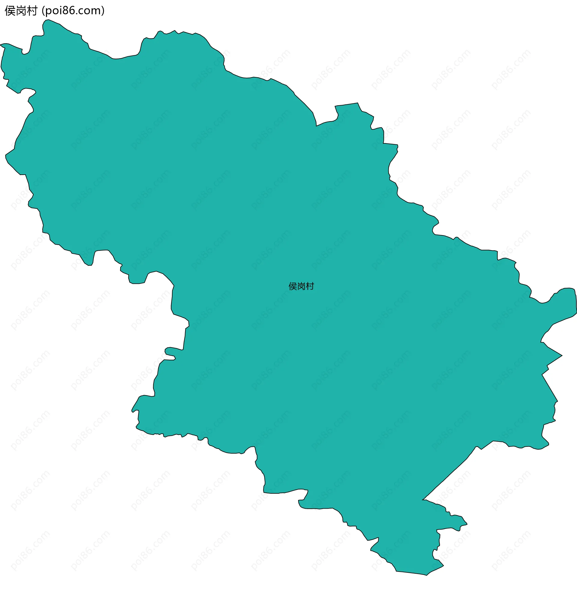 侯岗村边界地图