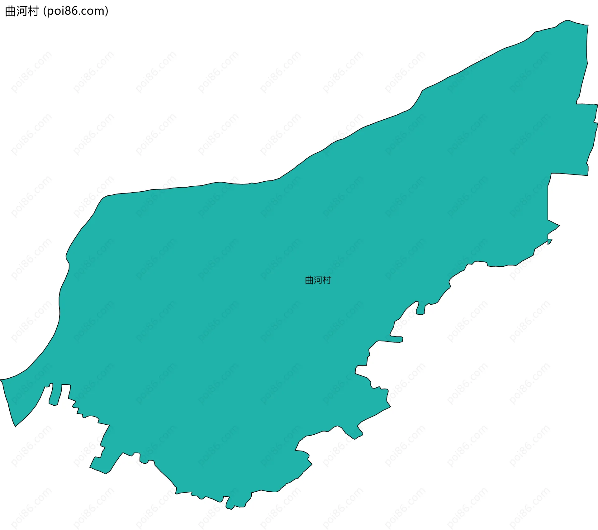 曲河村边界地图