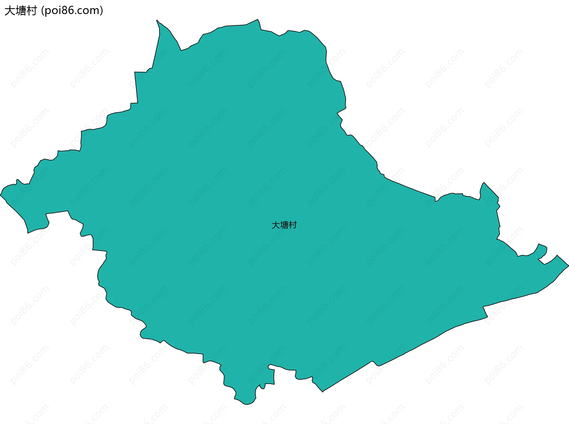 大塘村边界地图