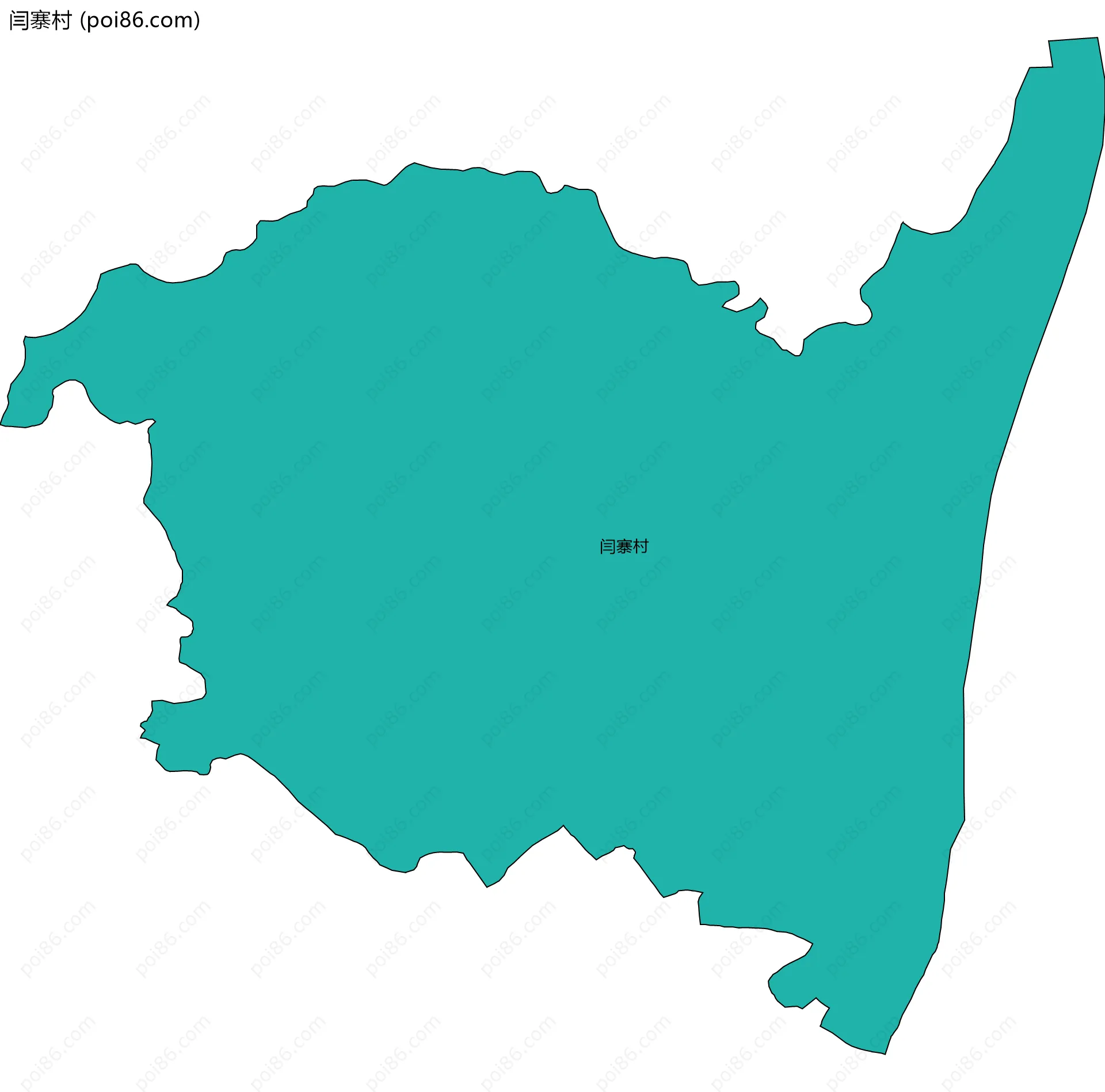 闫寨村边界地图