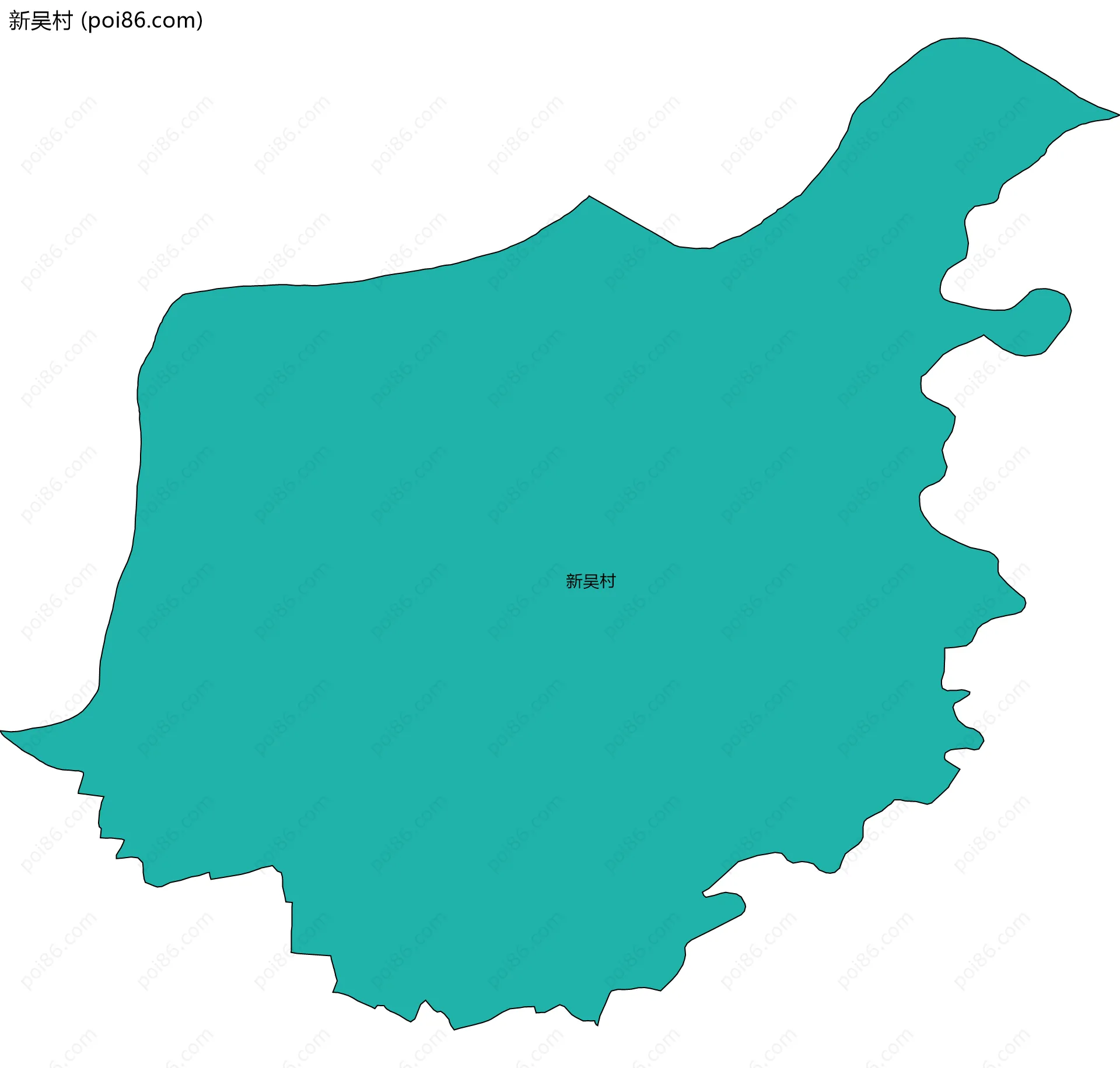 新吴村边界地图