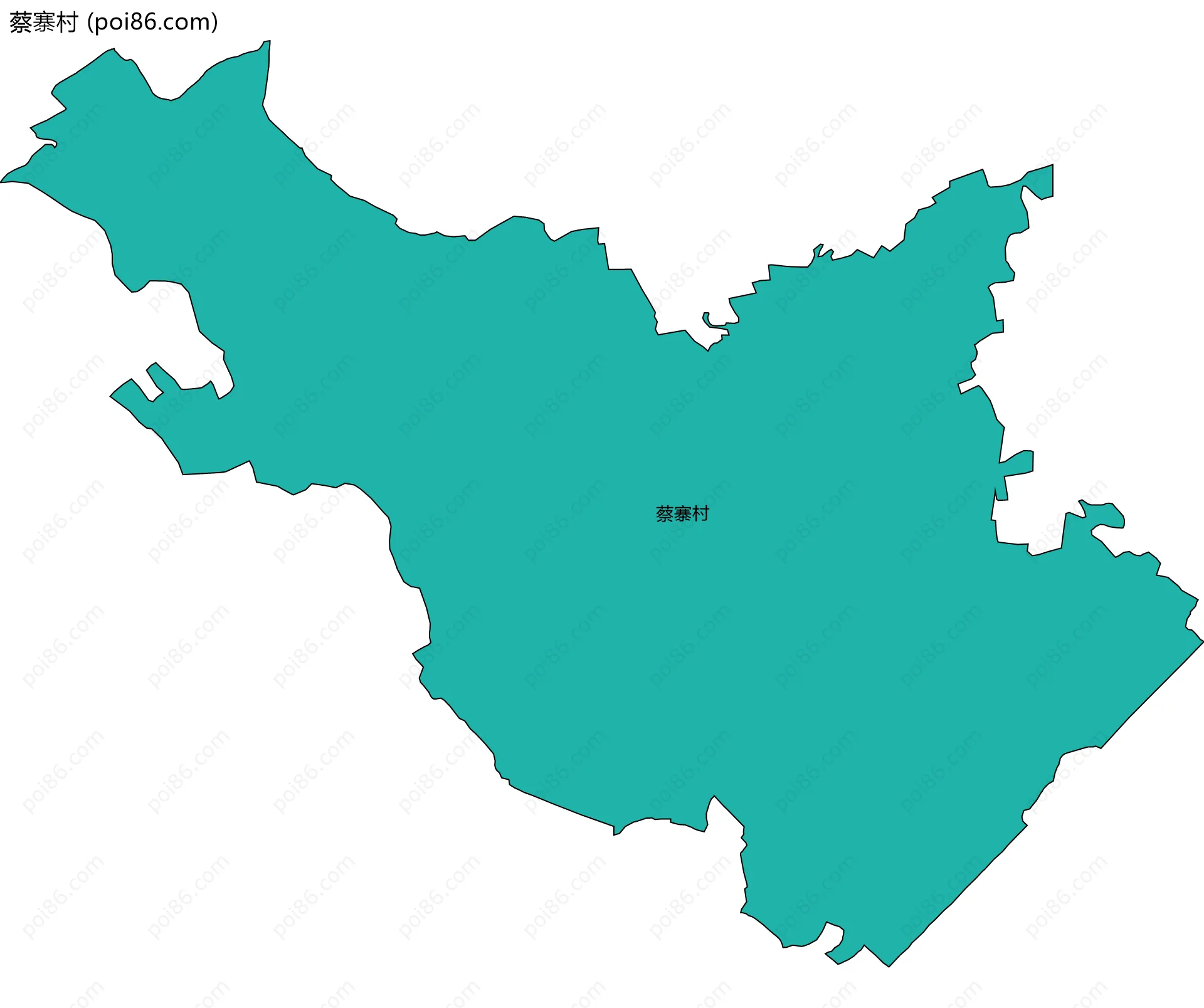 蔡寨村边界地图