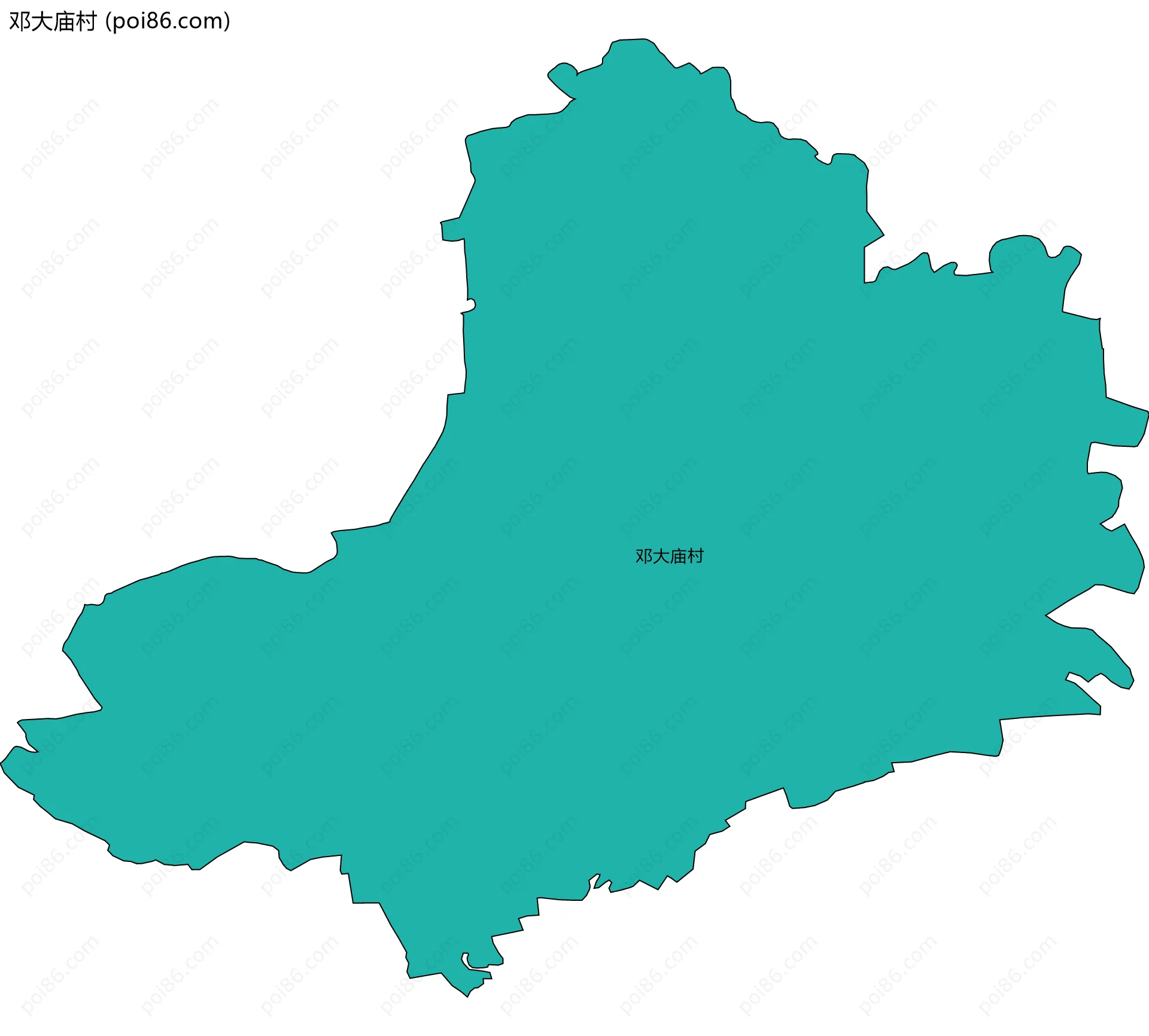 邓大庙村边界地图