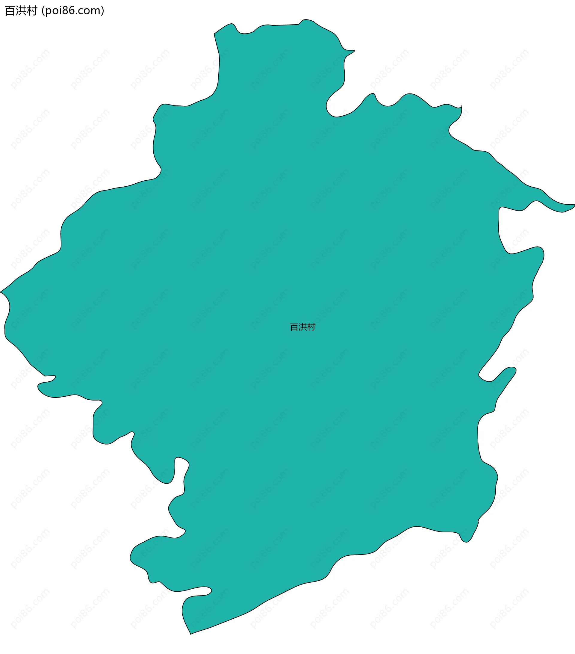 百洪村边界地图